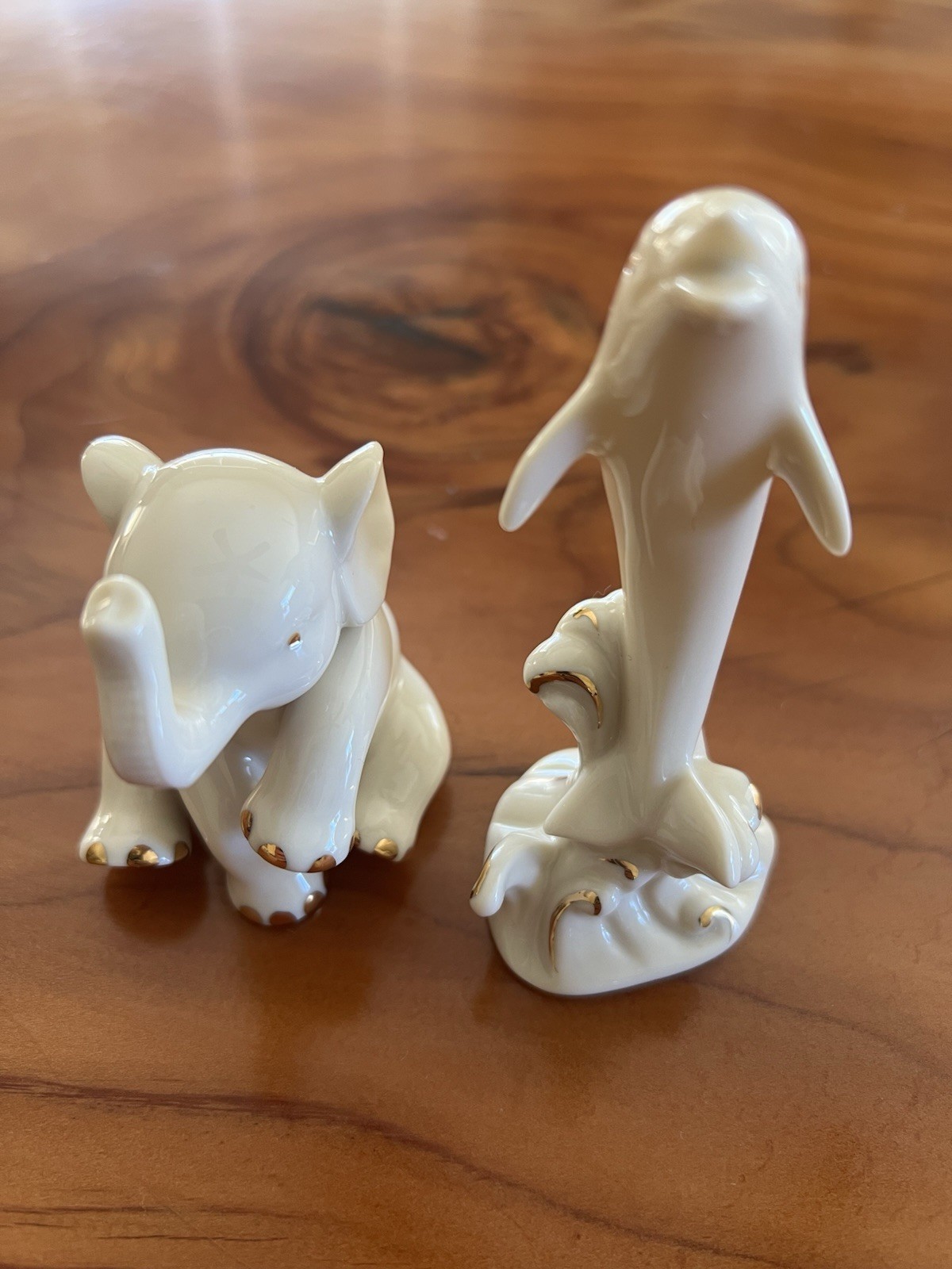 2 Vintage Lenox Mini Ivory Porcelain Figurine