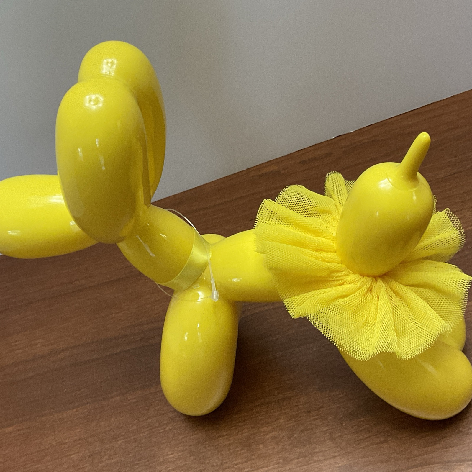 Balloon Dog Decorative Figure 9.5″ Yellow – “WAY TO CELEBRATE” – No Tags/ New