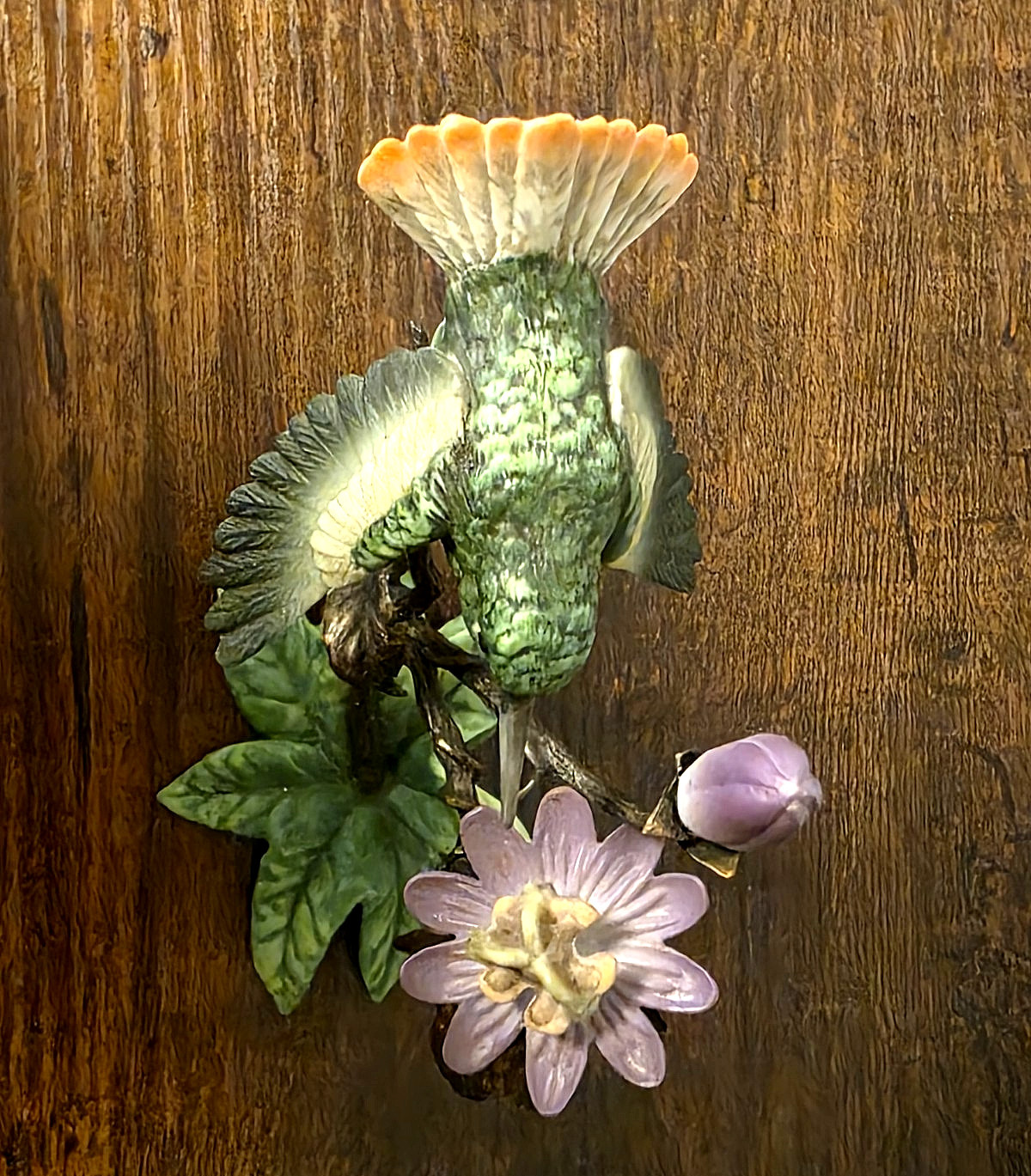 FRANKLIN MINT Porcelain HUMMINGBIRD & FLOWER Series. Bird #3. FM 1988