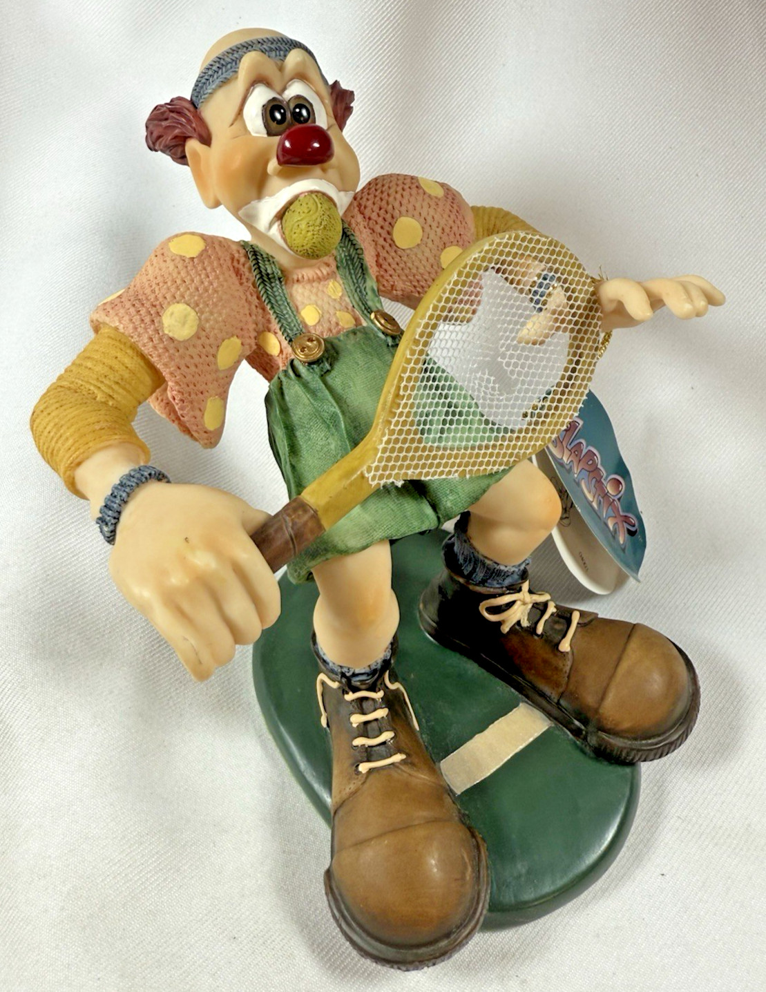 Vintage 1997 Slapstix by Cast Art “Ace In The Face” Tennis Clown Figurine w/ Tag