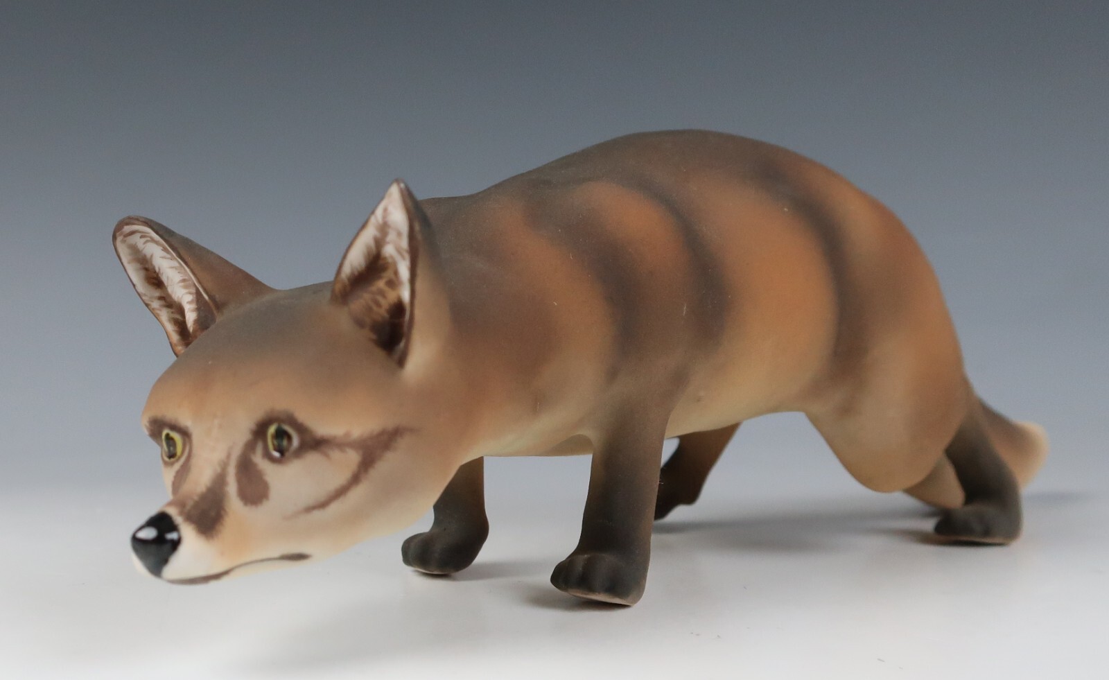 Vintage C. Martinu Bisque Porcelain Fox Figurine Figure Mid-Centry Modern Spain