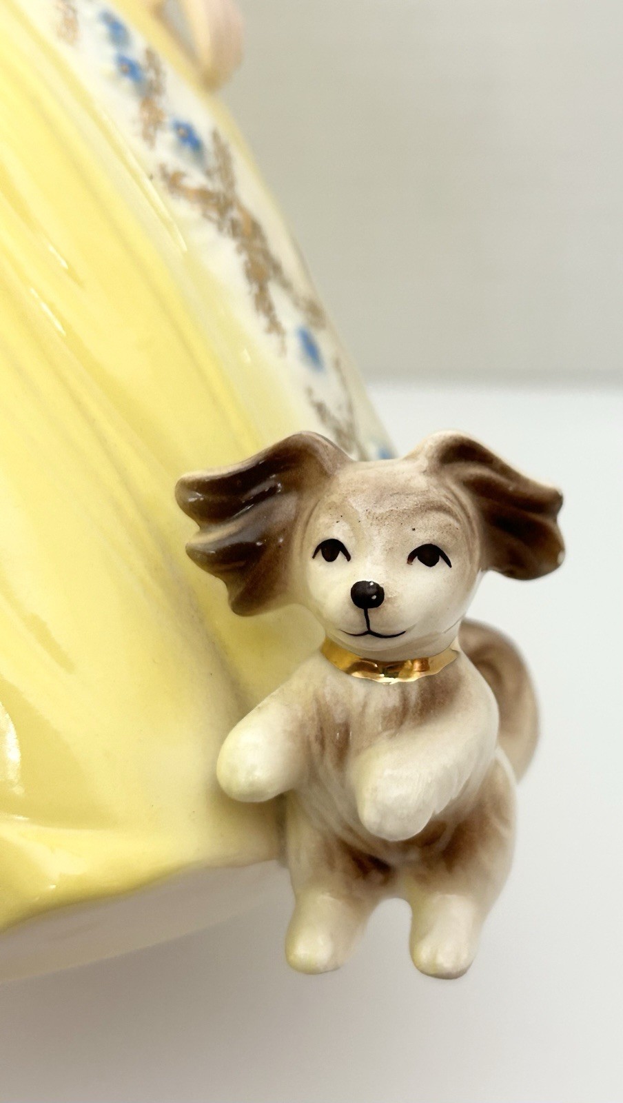 Josef Originals Elegant Ladies Series First Date Figurine Puppy Dog Large 8 3/4”
