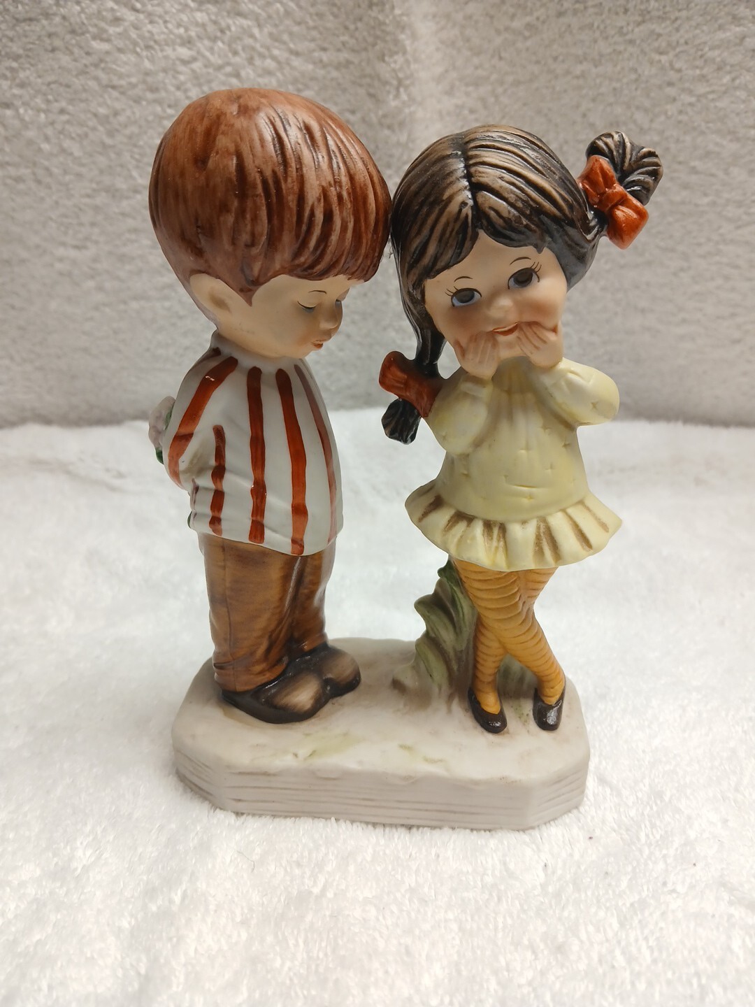 Vintage Moppets by Fran Mar Boy Girl Ceramic Figurine 1971. K6