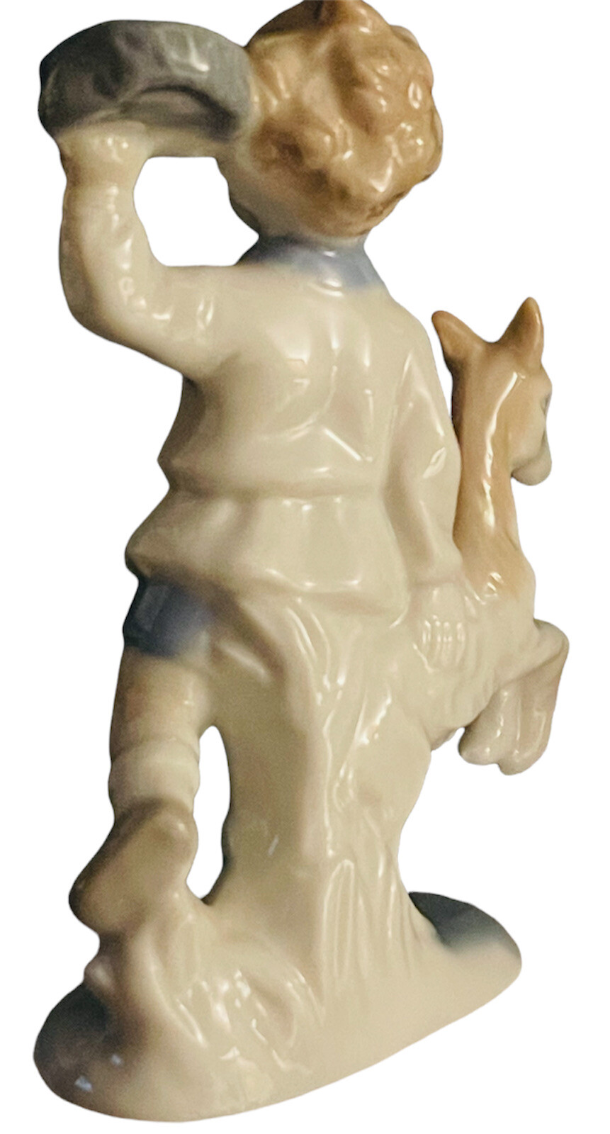 VTG LEGO JAPAN BOY & DOG FIGURINE FINE PORCELAIN PASTELS HIGH GLOSS 1970s