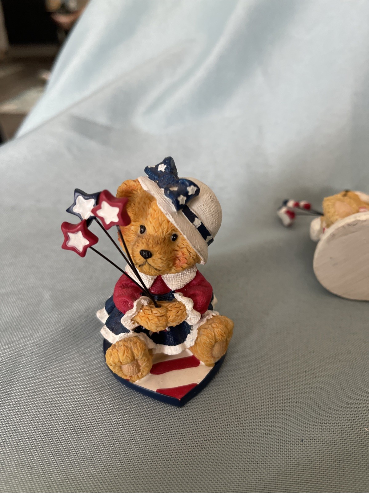 Patriotic Resin Set Of Bears Boy And Girl