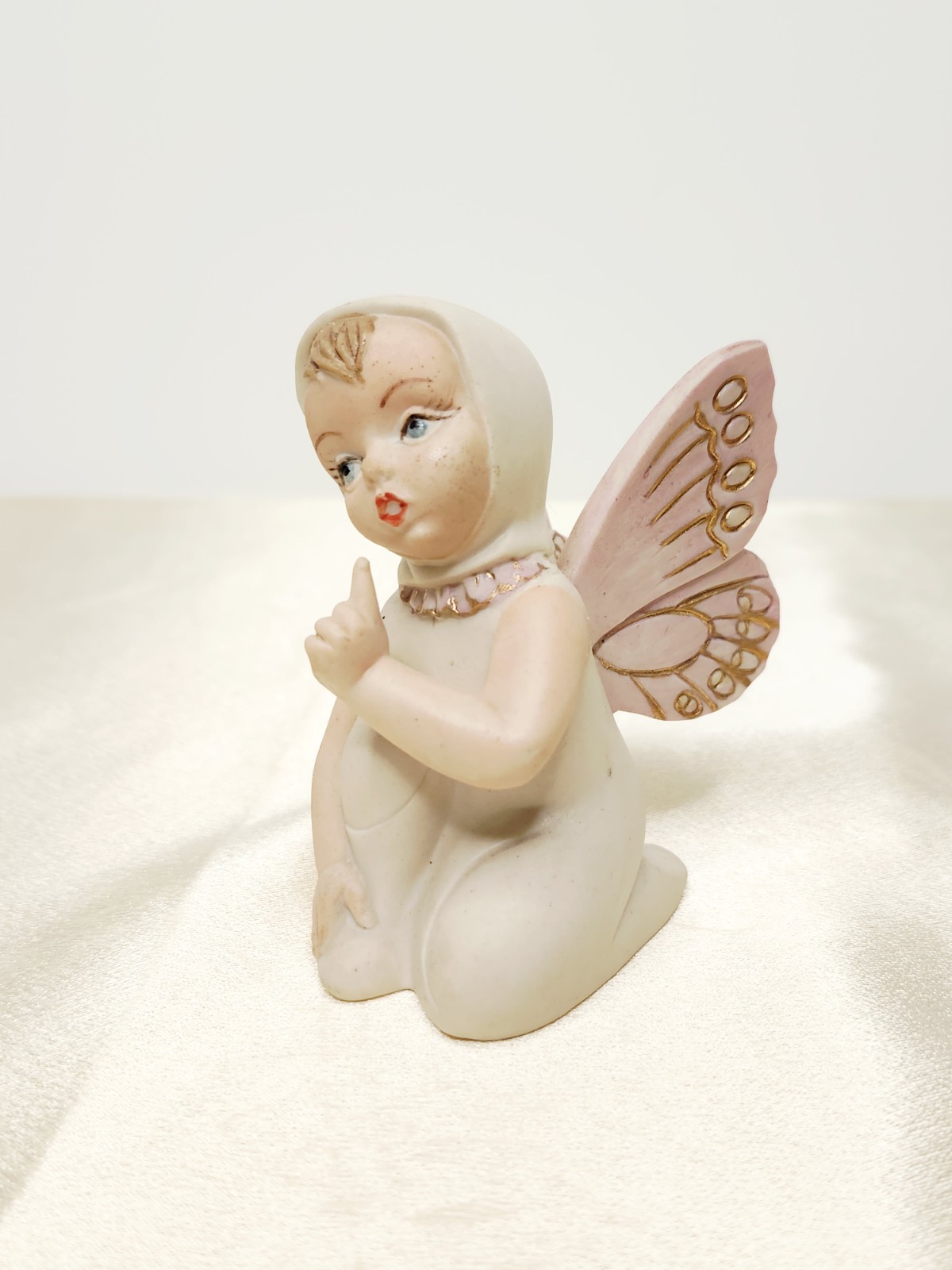 Vintage Matte Porcelain Sugar Baby Butterfly Fairy Figurine – 1950s