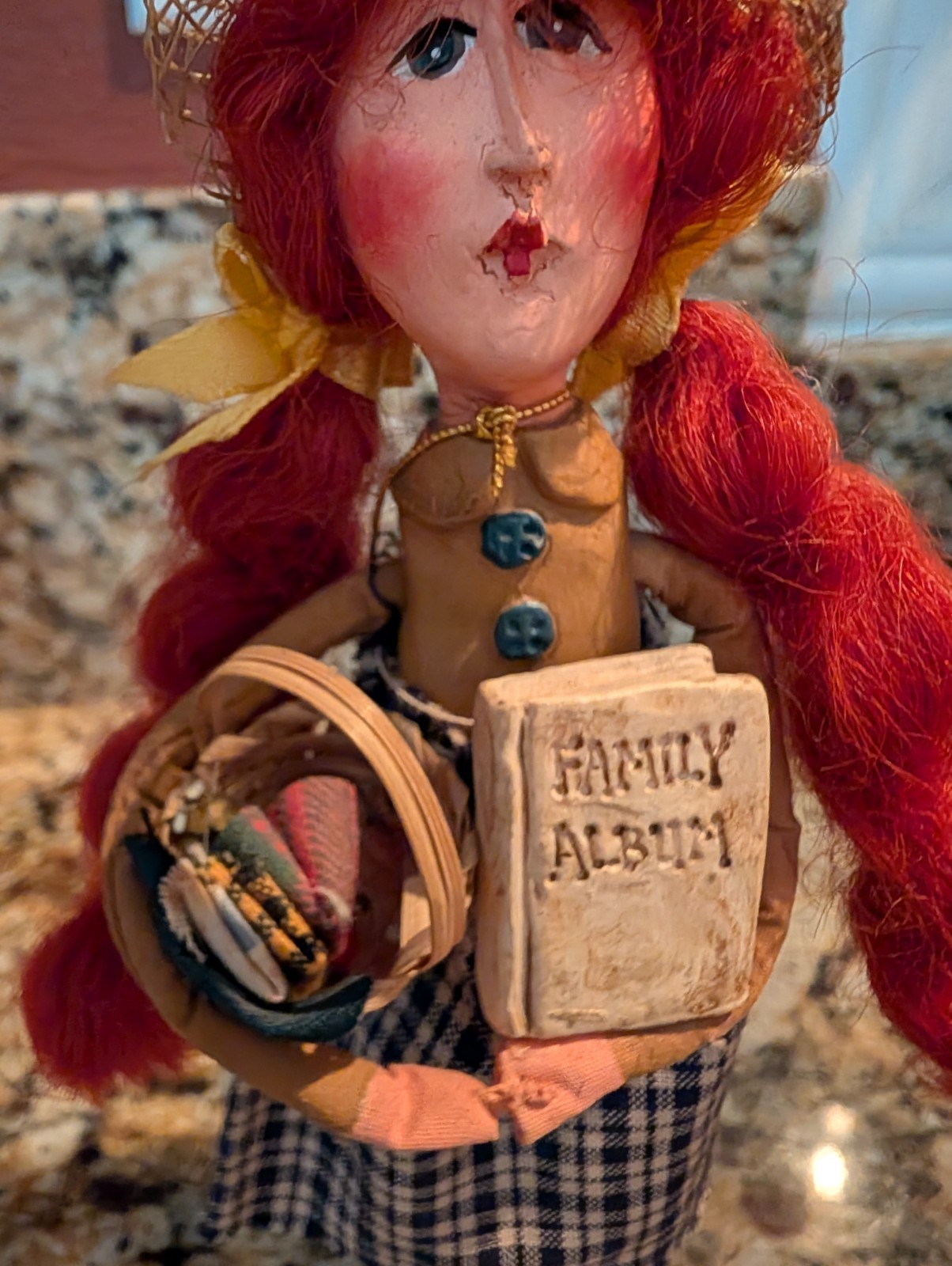 Melancholy Dollies Collectible. Canada. 1990’s, Folk Art. “Mona, Family Albums