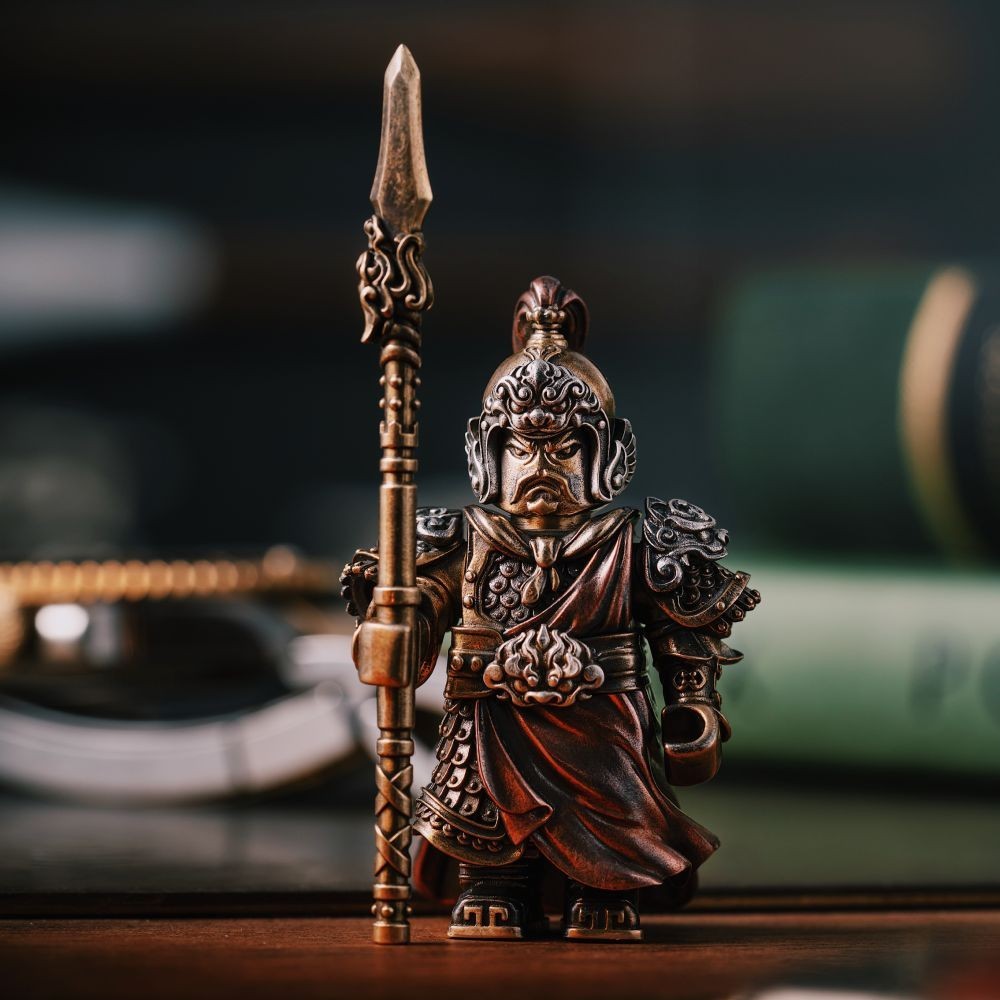 Song General Figurine. Yue Fei Warrior Magnetic Statue. Historical Gift.