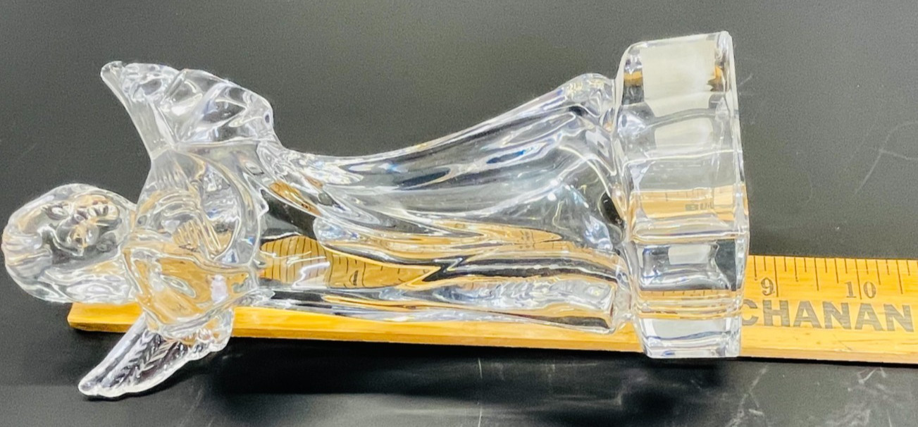 Mikasa Herald Collection 8″ Angelic Mandolin Figurine Full Lead Crystal Germany
