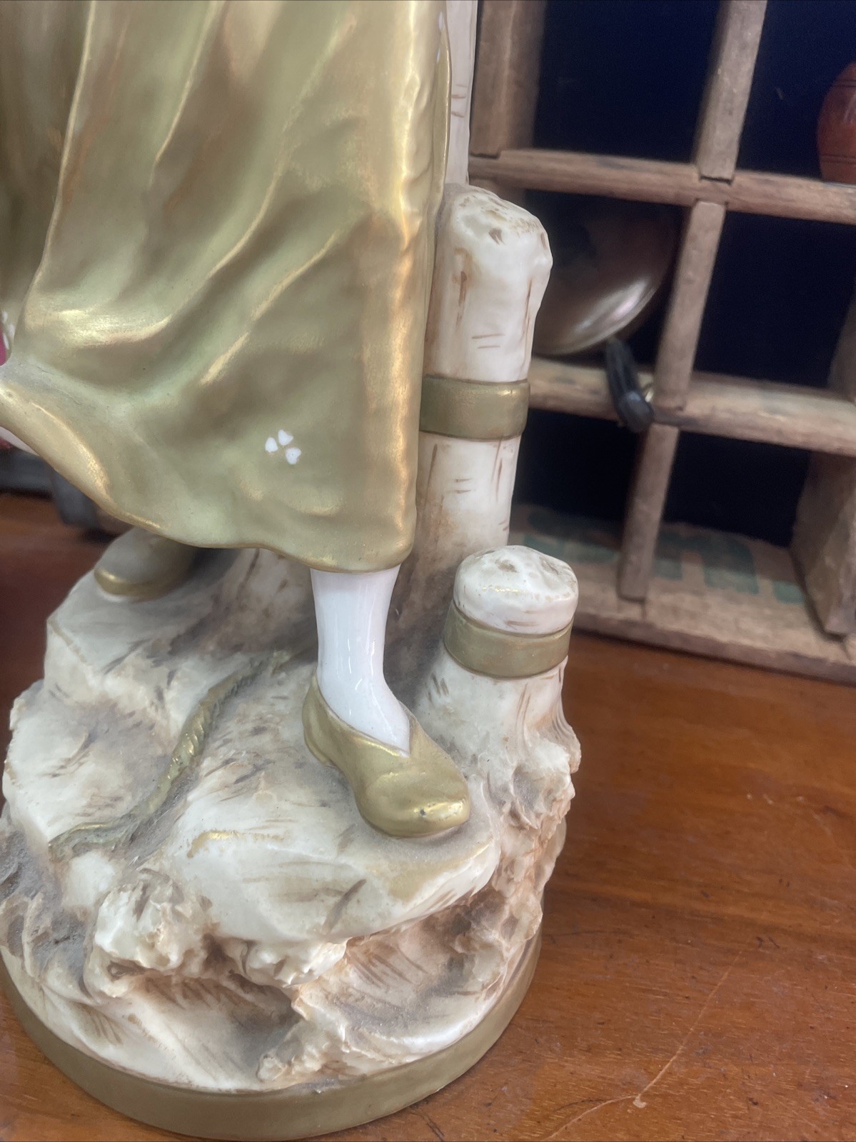Antique Large Royal Dux Art Nouveau 17” Pair Statues Fisherman Sailor & Maiden