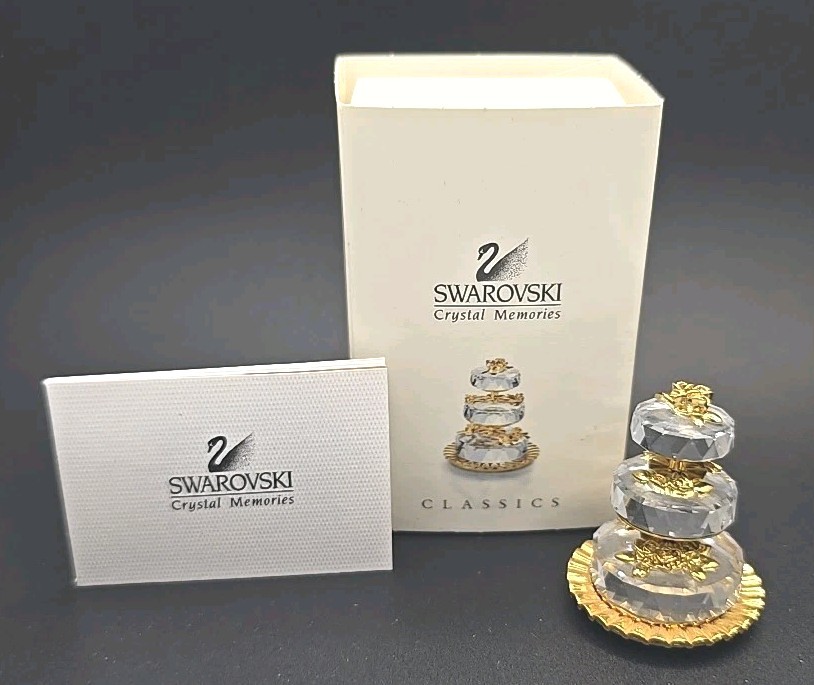 Swarovski tier cake wedding figurine Crystal memories in Box PB24