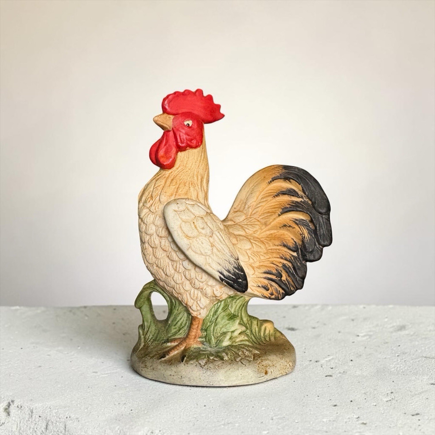 Homco Rooster Figurine Farm Animal Country Chic Chicken Home Interiors #1446