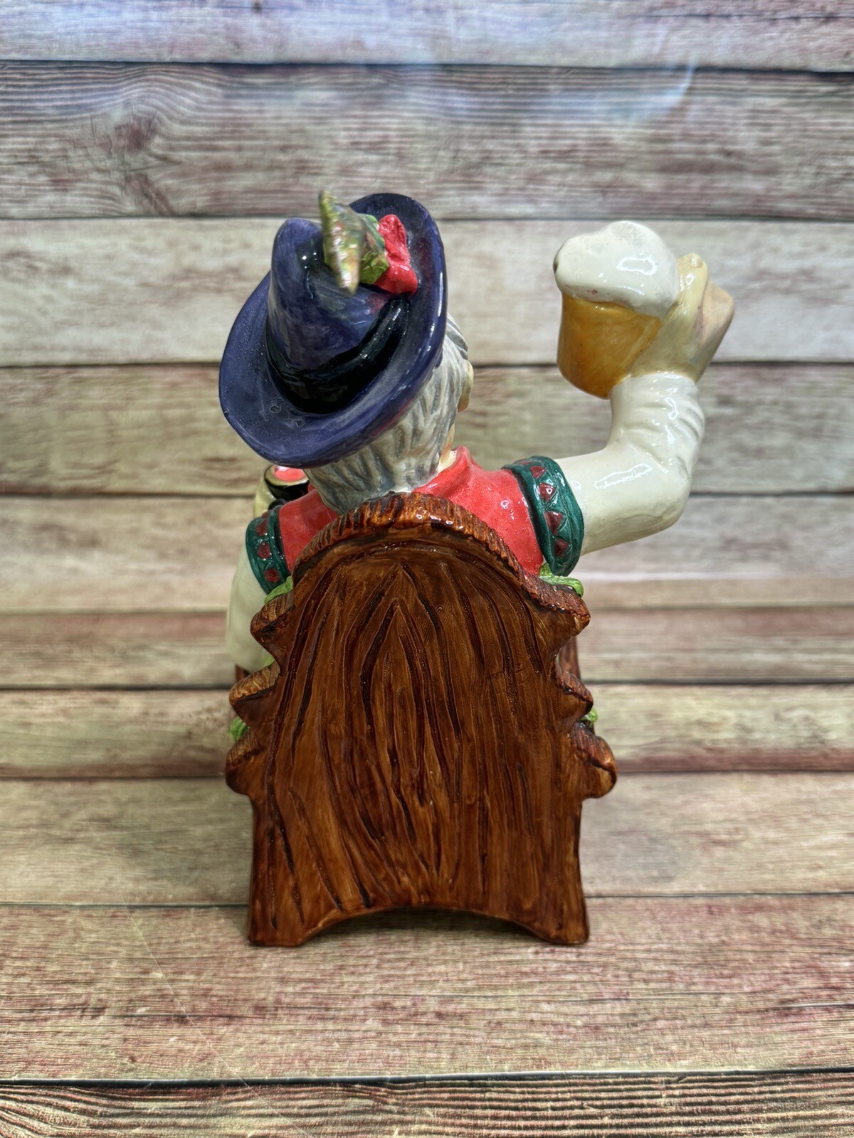 LUCAVALLI Vintage Spain Rare 1960’s Mustache Man Drinking Beer Pipe Pub