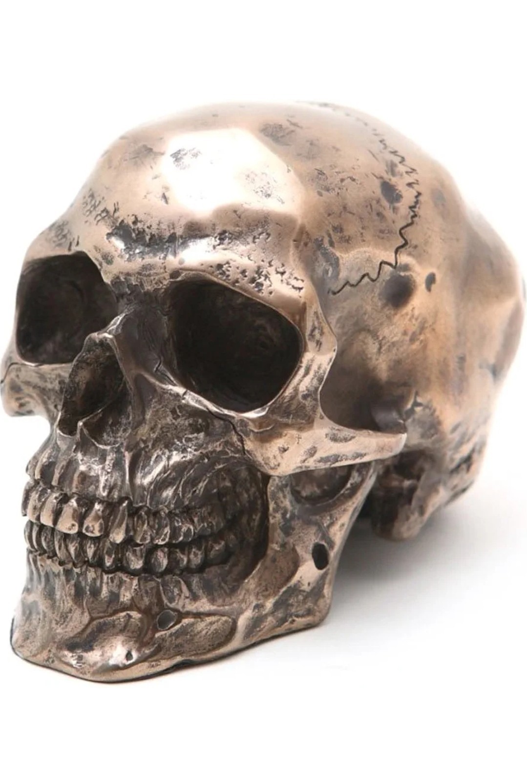 Pacific Giftware 3.25 Inch Small Bronze Finish Skeleton Skull Statue Decorative