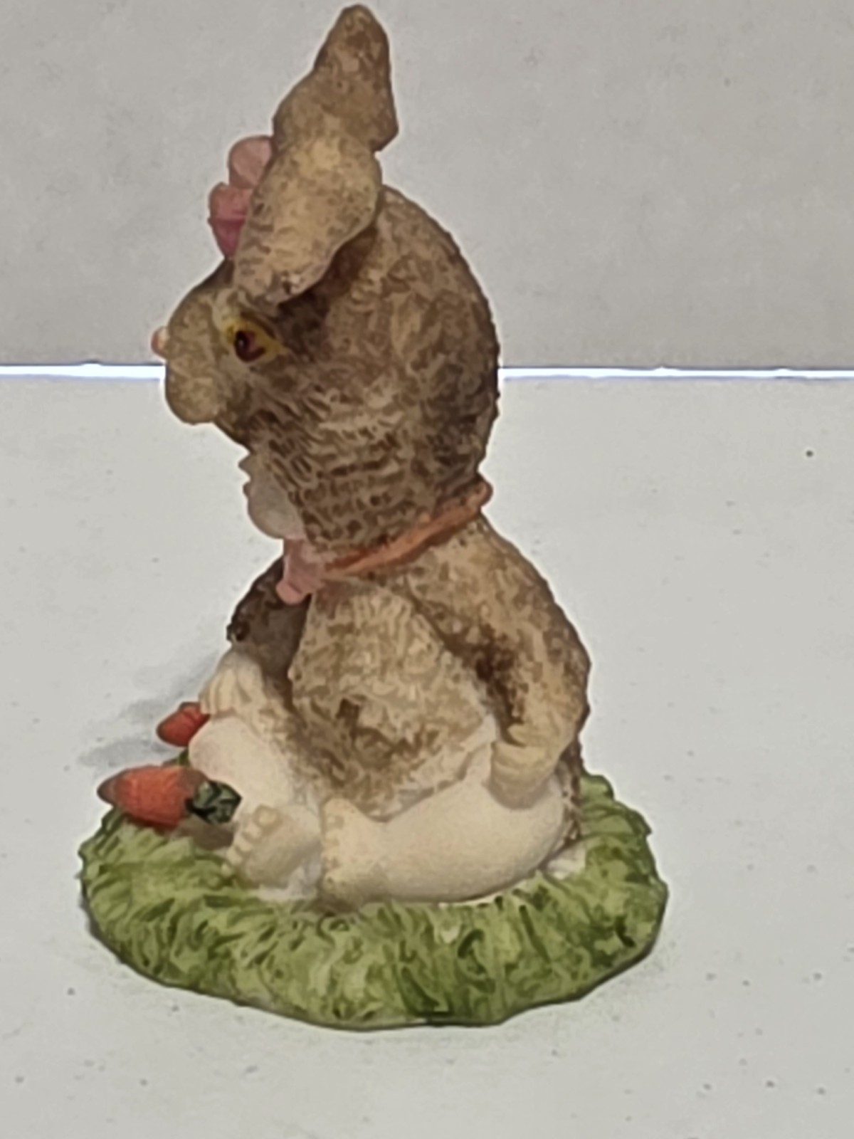 Vintage Turtle King Corp Resin Easter Figurine Baby In Bunny/Rabbit Suit 3″
