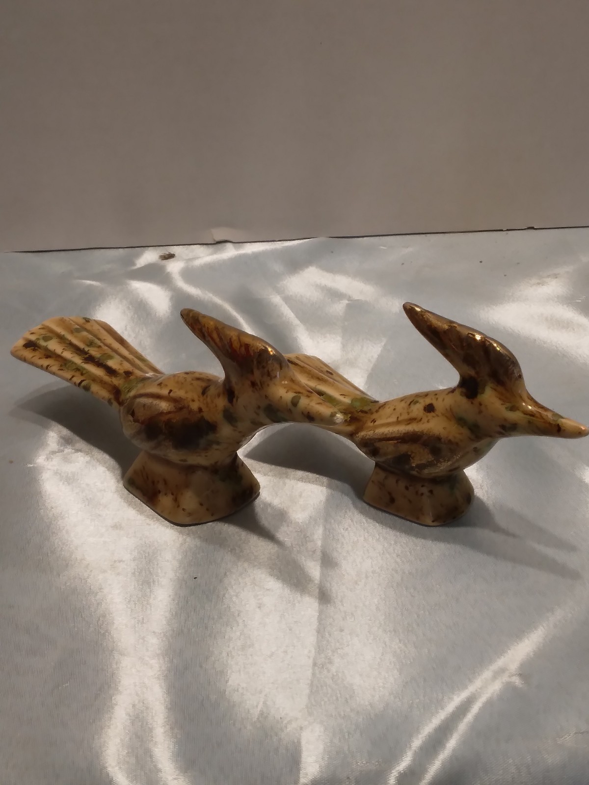 Vintage Mid Century Hand 2 2 Carved Brown Ceramic Glazed ROADRUNNER TEAD