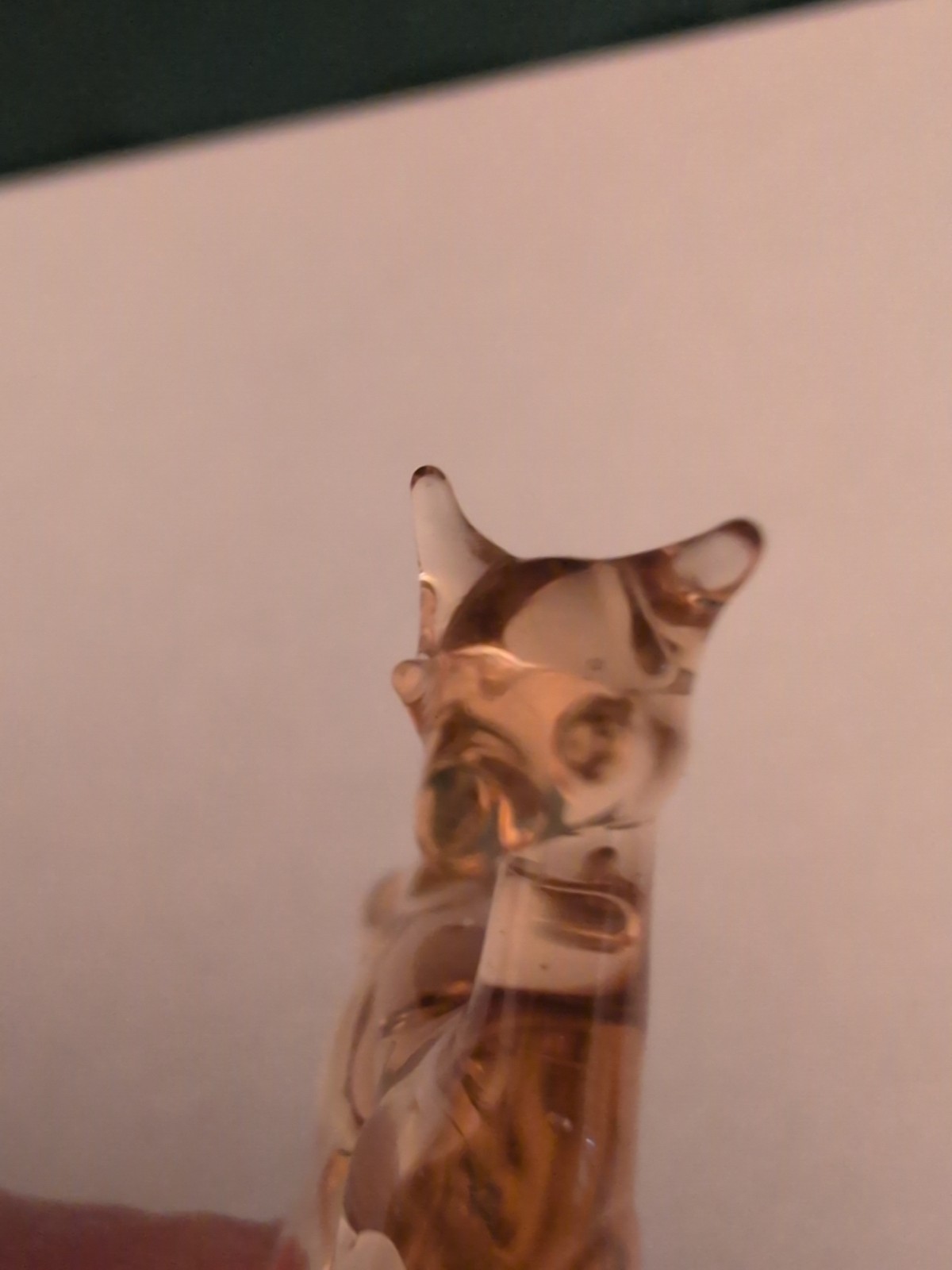 Vintage Miniature Horse Glass Figurine Gold Tones Art Glass Farm Decor Ponies