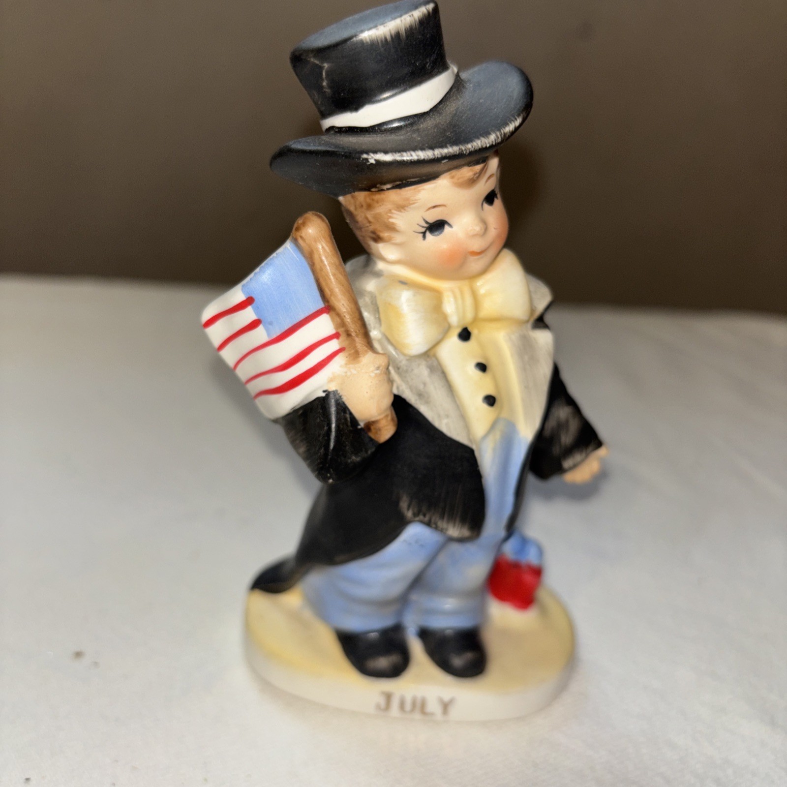 Vintage Lefton 4th Of July Birthday Boy Figurine