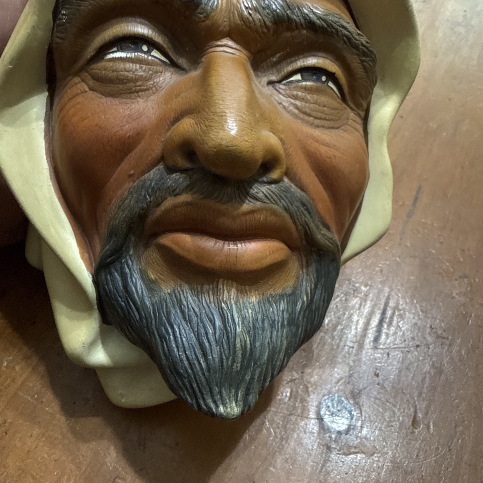 VTG RARE Legend Productions England Sheik & Turkish Lot Chalkware Heads 7 Inches