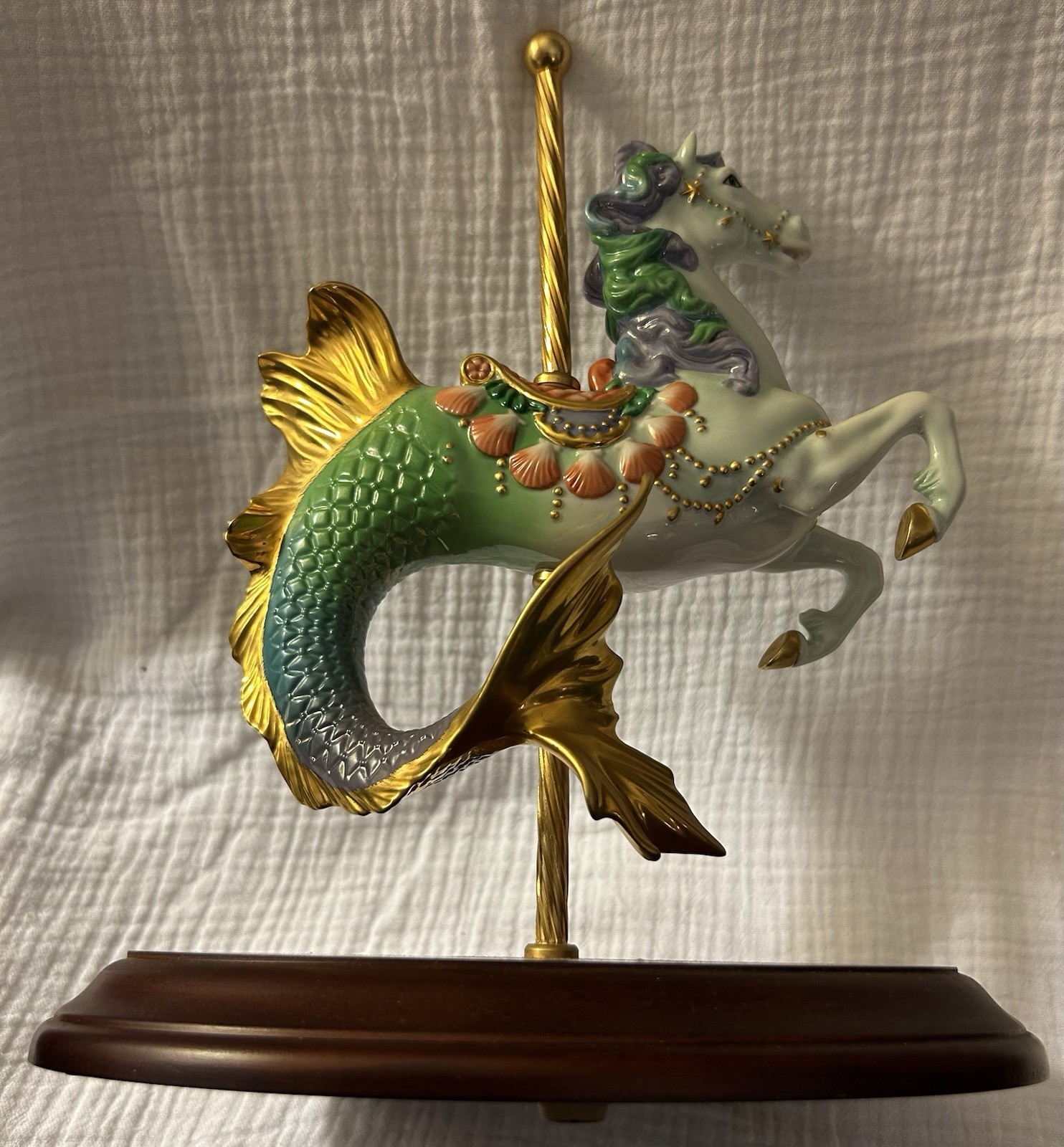 Franklin Mint Carousel Horse Sea Prancer Hippocampus By Lyn Lupetti Hard To Find