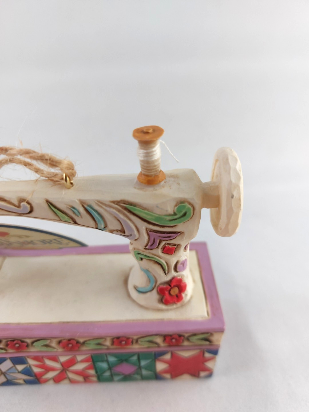 Jim Shore Heartwood Creek White Sewing Machine Keepsake Quilting Ornament, 2016