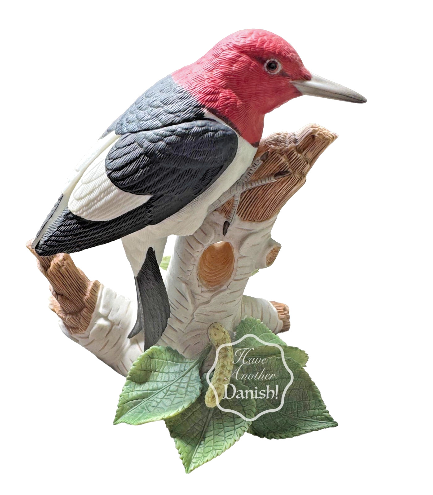 Lenox Woodpecker Bird Garden Birds Red Headed Figurine Hand Painted Porcelain