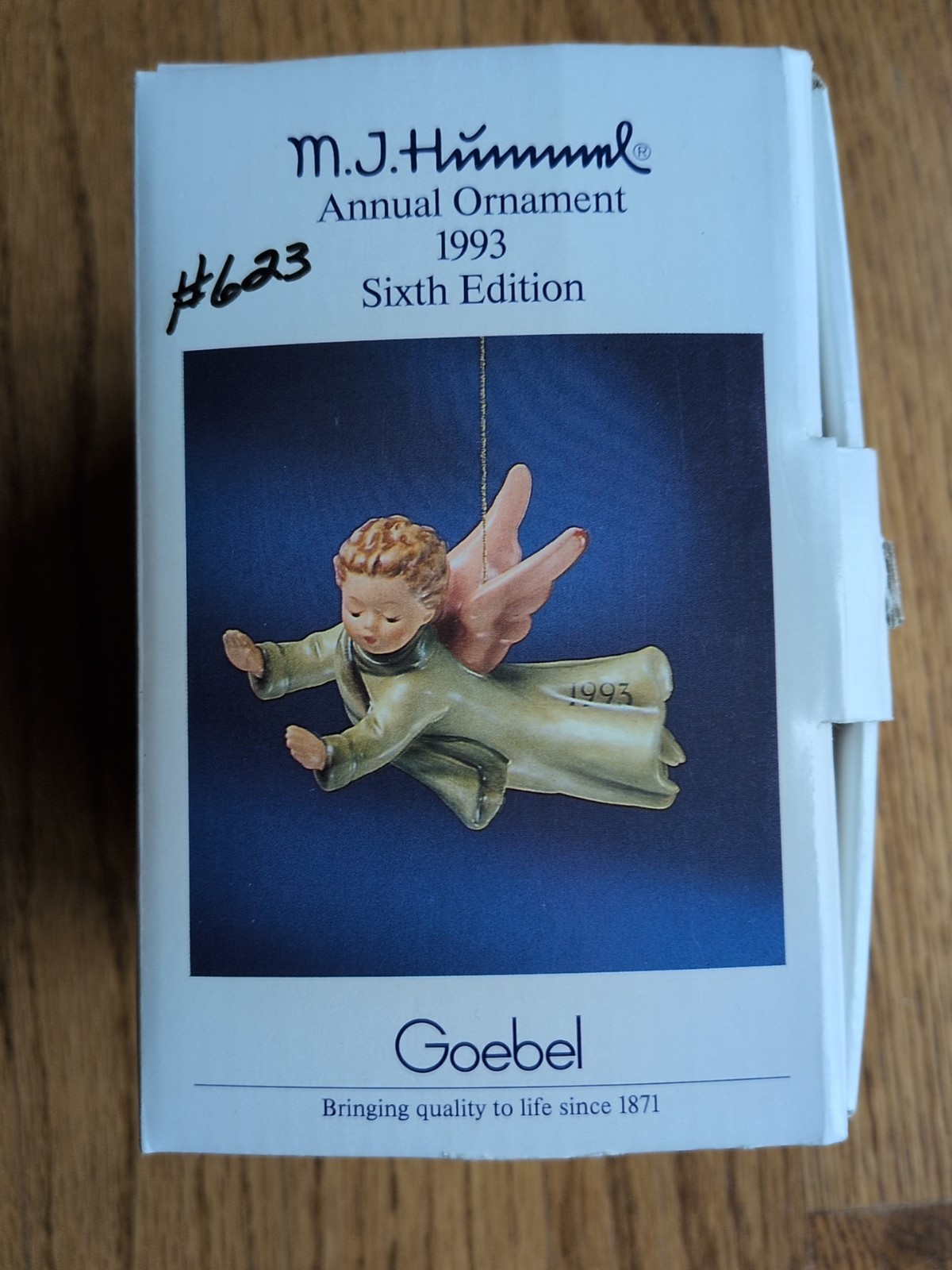 Goebel Hummel Figurine 3″ Vtg Christmas Ornament 1993 Herald on High Hummel 623