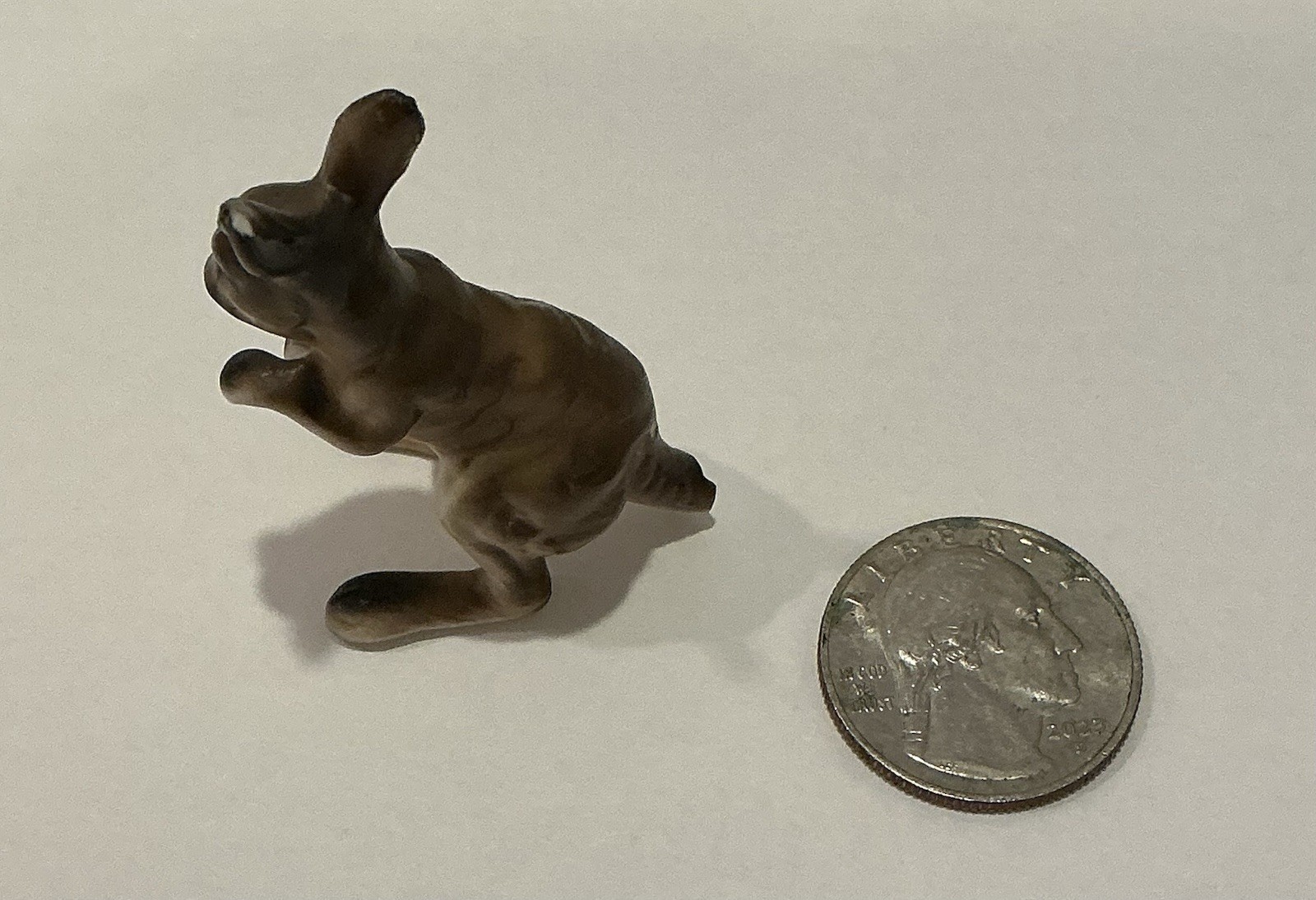 Vintage Kangaroo Miniature Figurine Family Set of 3 Joey Bone China Japan