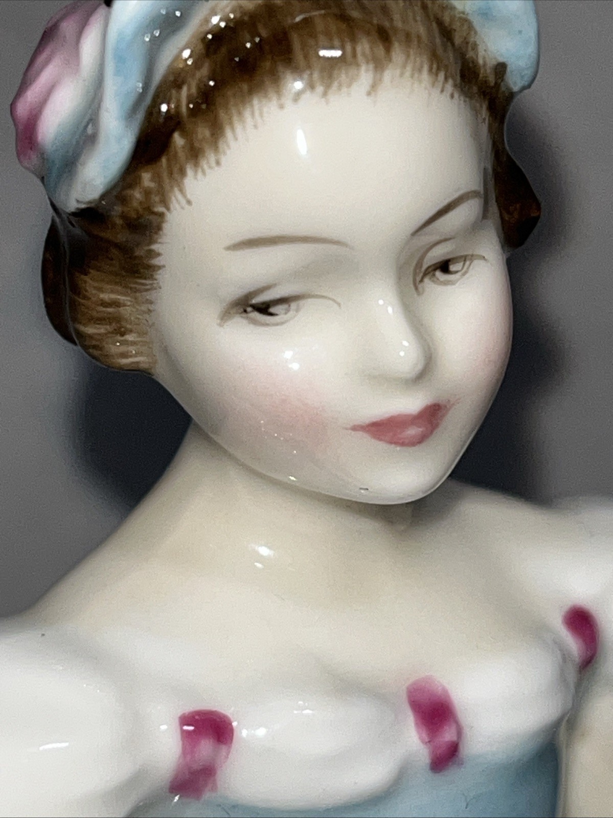 Royal Doulton Figurine THE BRIDESMAID Lite Blue Dress HN2196 Corp 1959