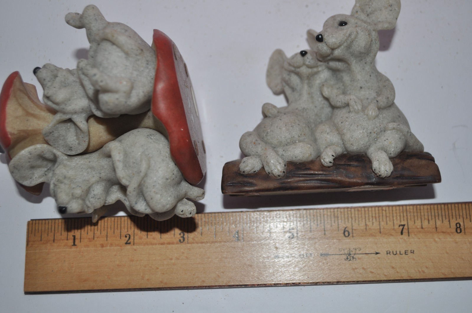 Quarry Critters Mice Marino & Moe on Apple Core Mocha & Mynah Second Nature