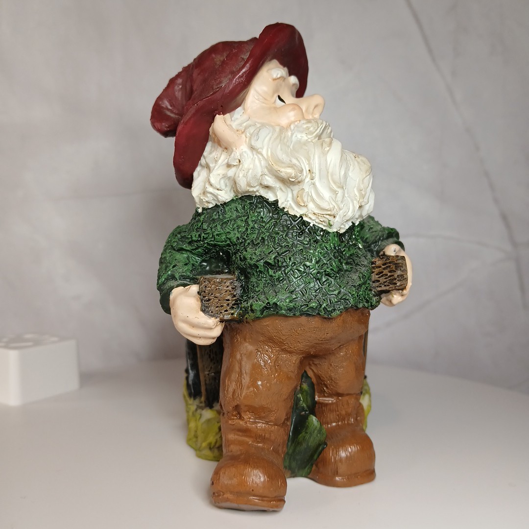Gnome Pulling Cart Yardwork Originals Indor Outdoor Garden Decor SF-9244