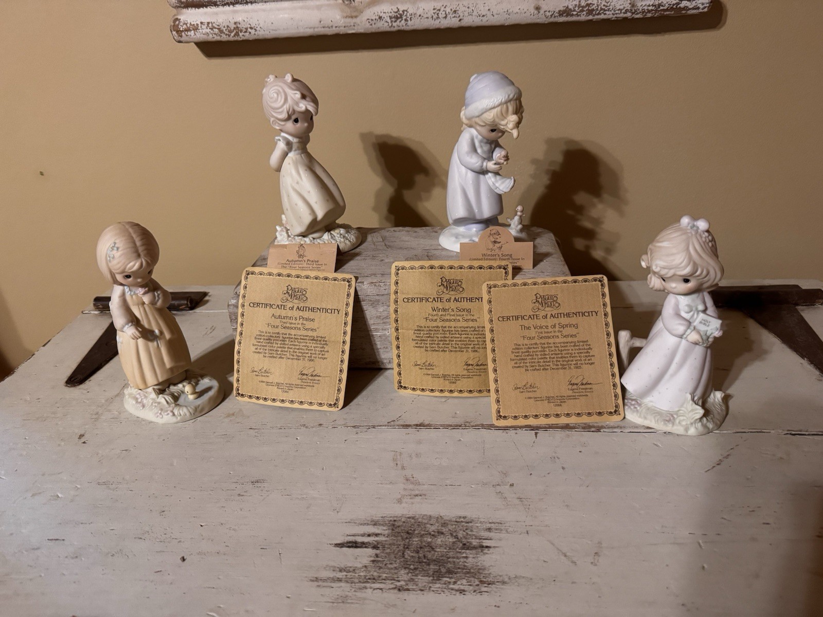 Precious Moments Four Seasons Series COMPLETE SET OF 4 w/ Original Boxes