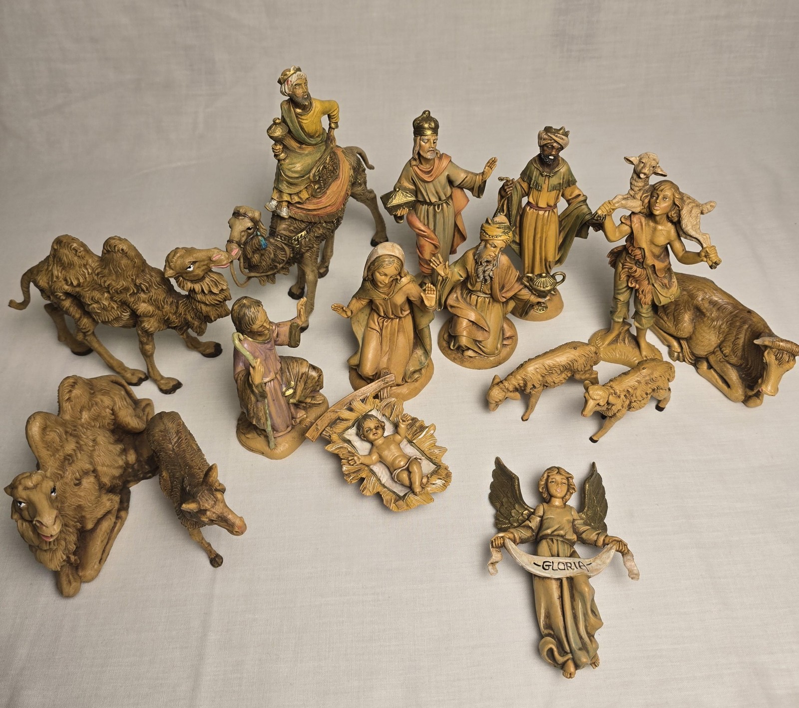 Vintage Fontanini By Roman Nativity Set 16pc 3in Figures Multicolor Christmas