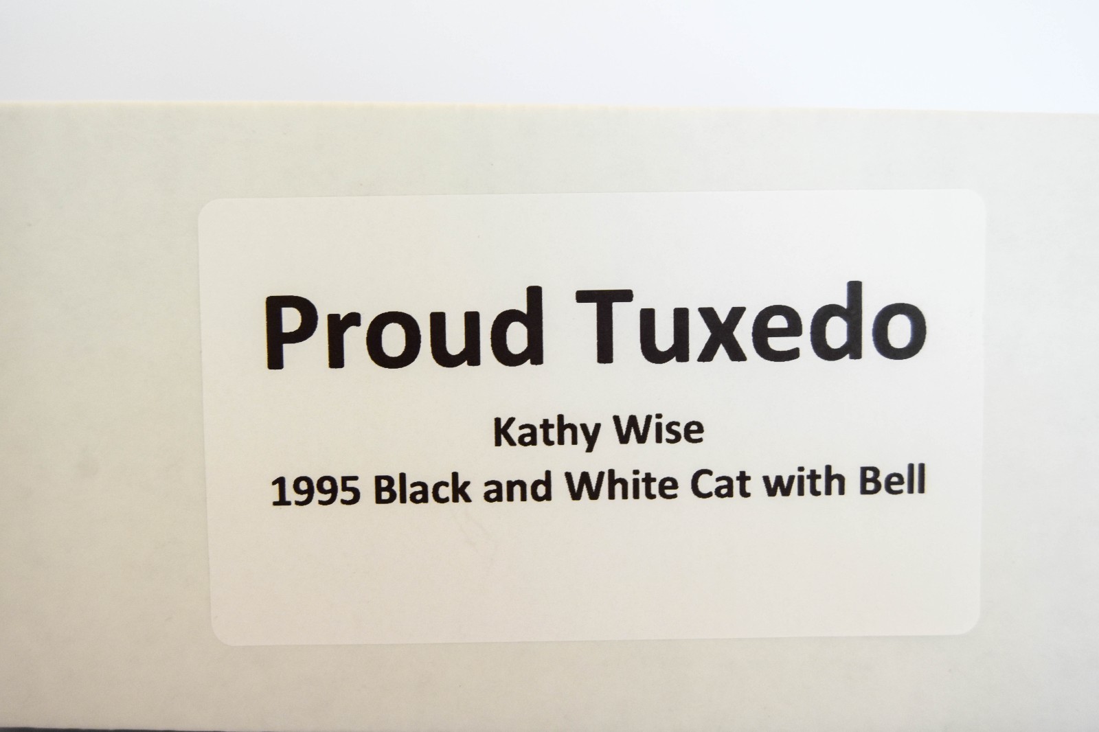 Proud Tuxedo – Black and White Cat with Bell – Classic Figure