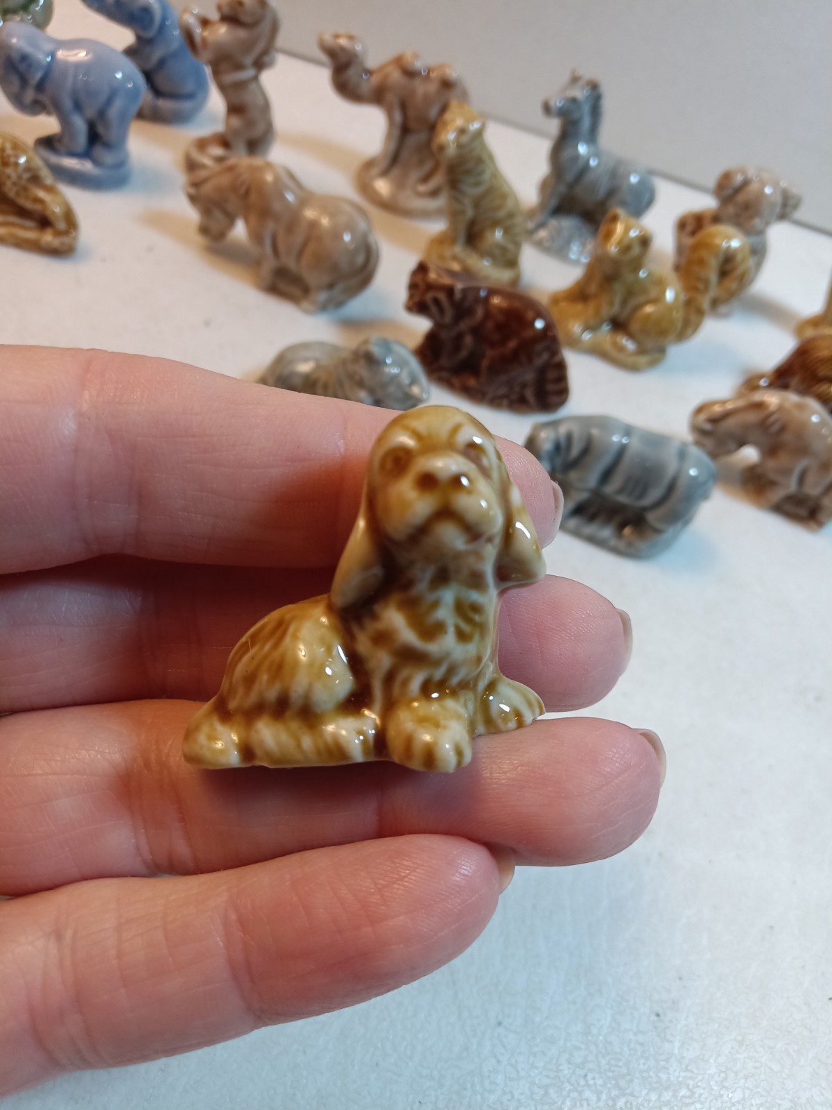 Vtg. Wade Rose Tea Whimsies Lot Of 21 Mixed Ceramic Miniatures Animals + Circus
