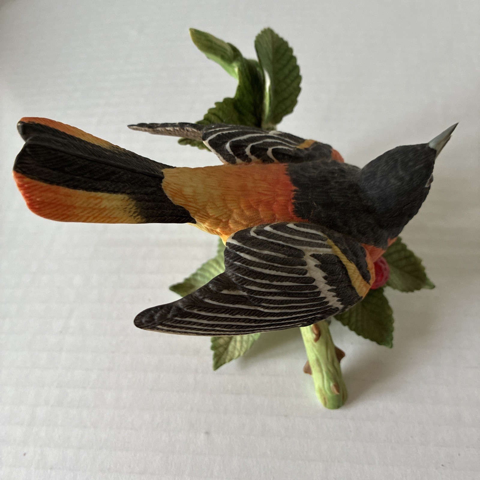 Vtg 1990 Lenox Baltimore Oriole Fine Porcelain Garden Birds Figurine