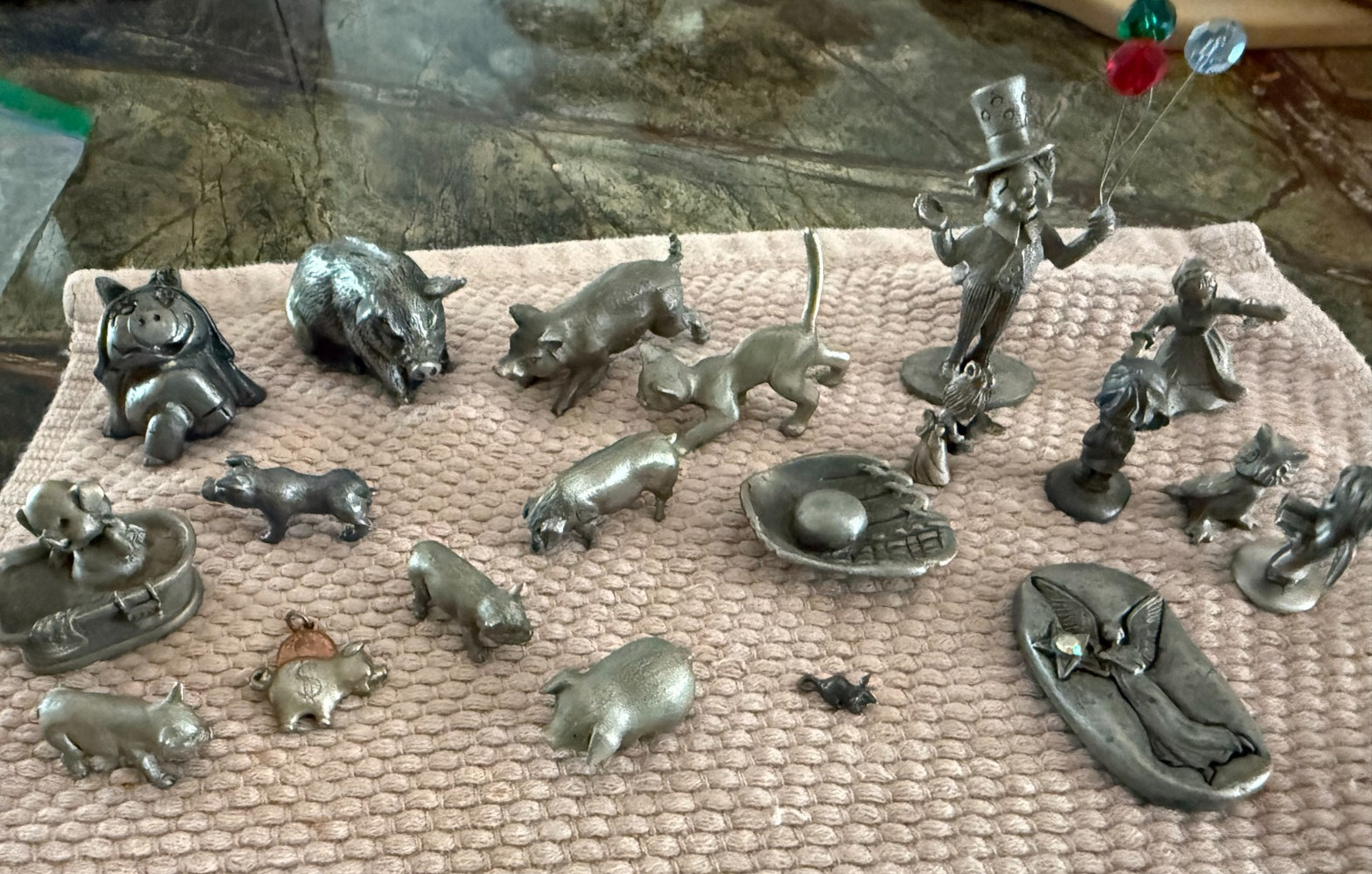 Unique Miniature Metal (Pewter & Brass) figurines 25 pieces