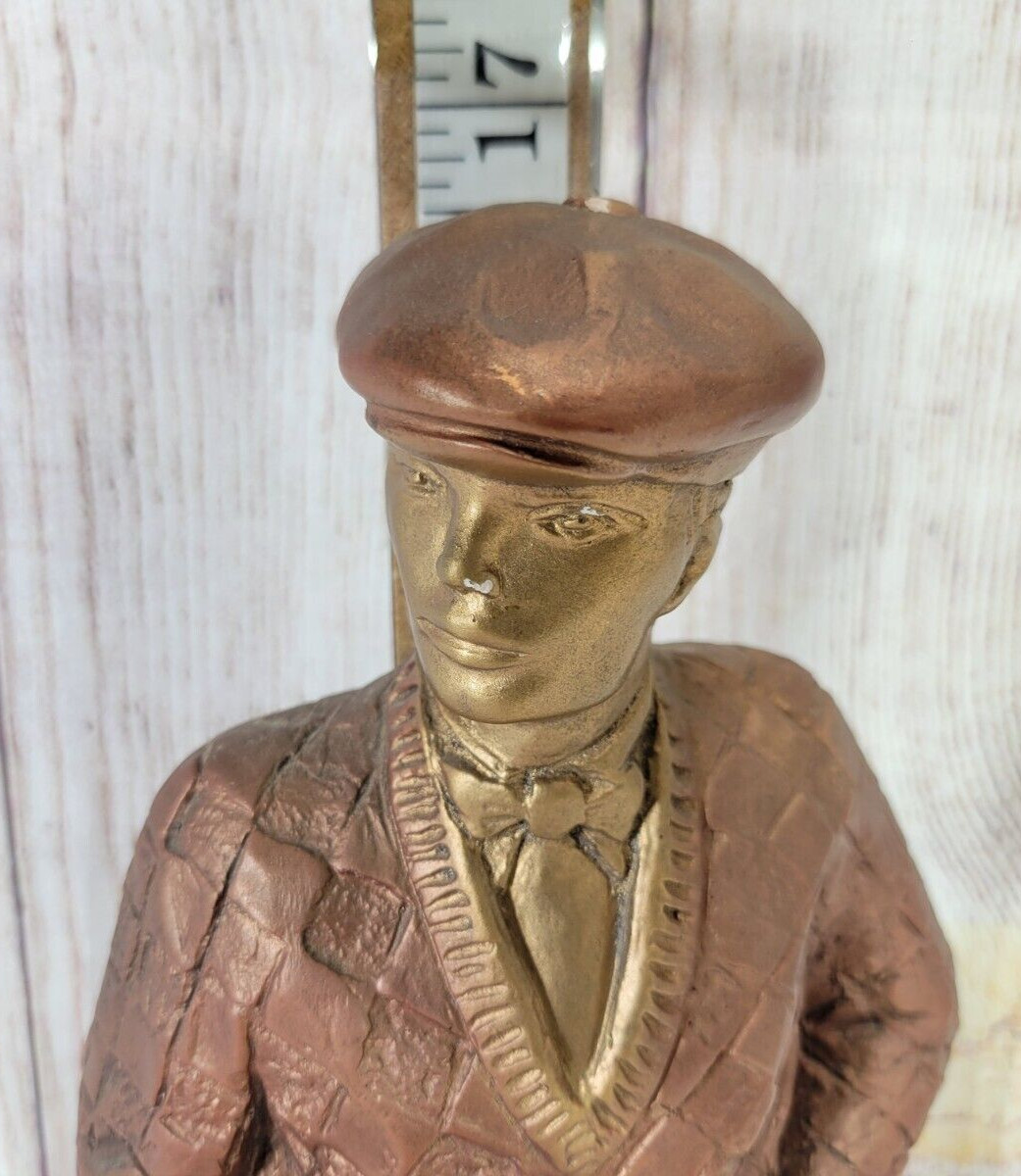 Vtg 1989 Resin / Bronze Austin Golfer Sculpture 2001 French-American Open Trophy