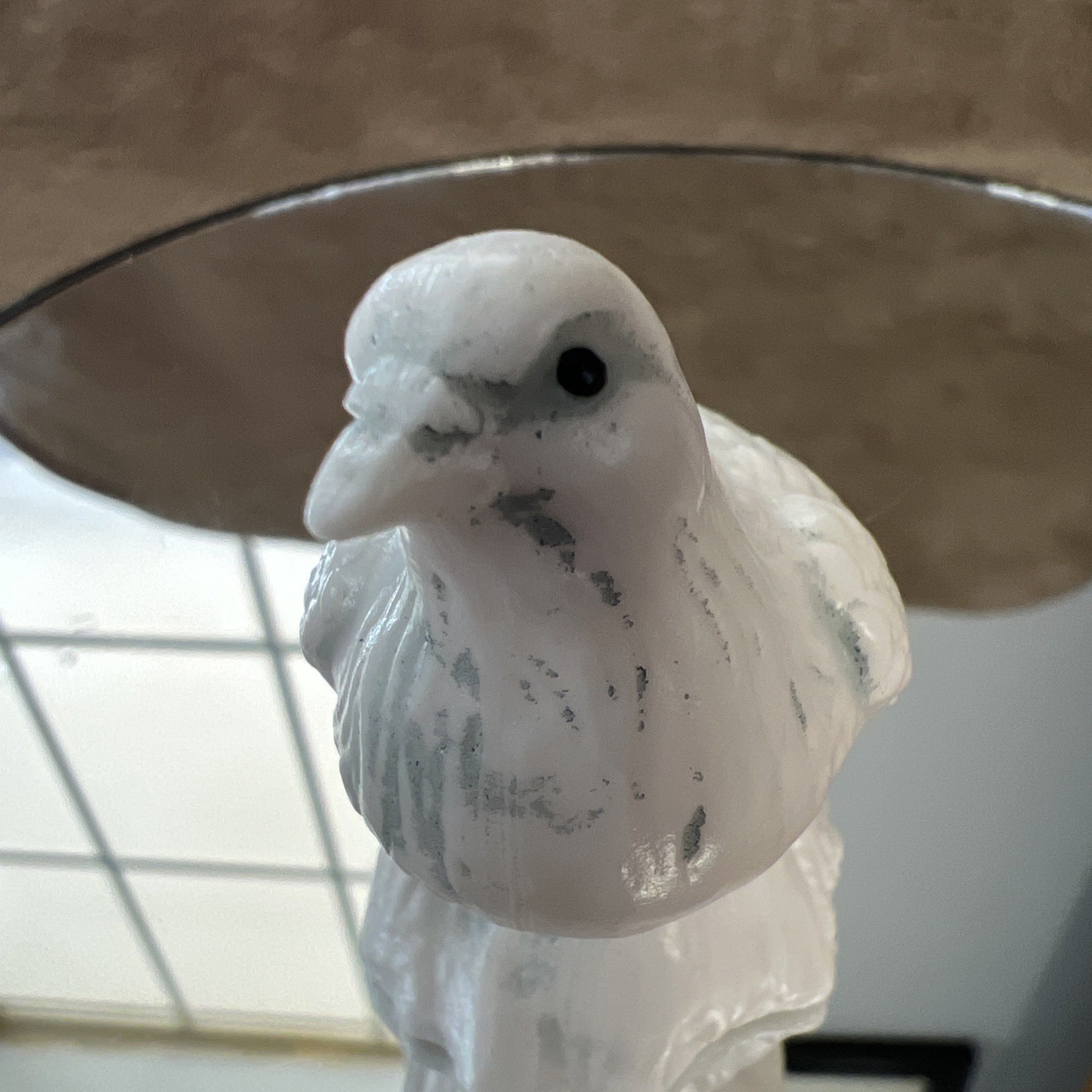 Miniature Porcelain Dove Figurine 2.25″ Shelf Sitter