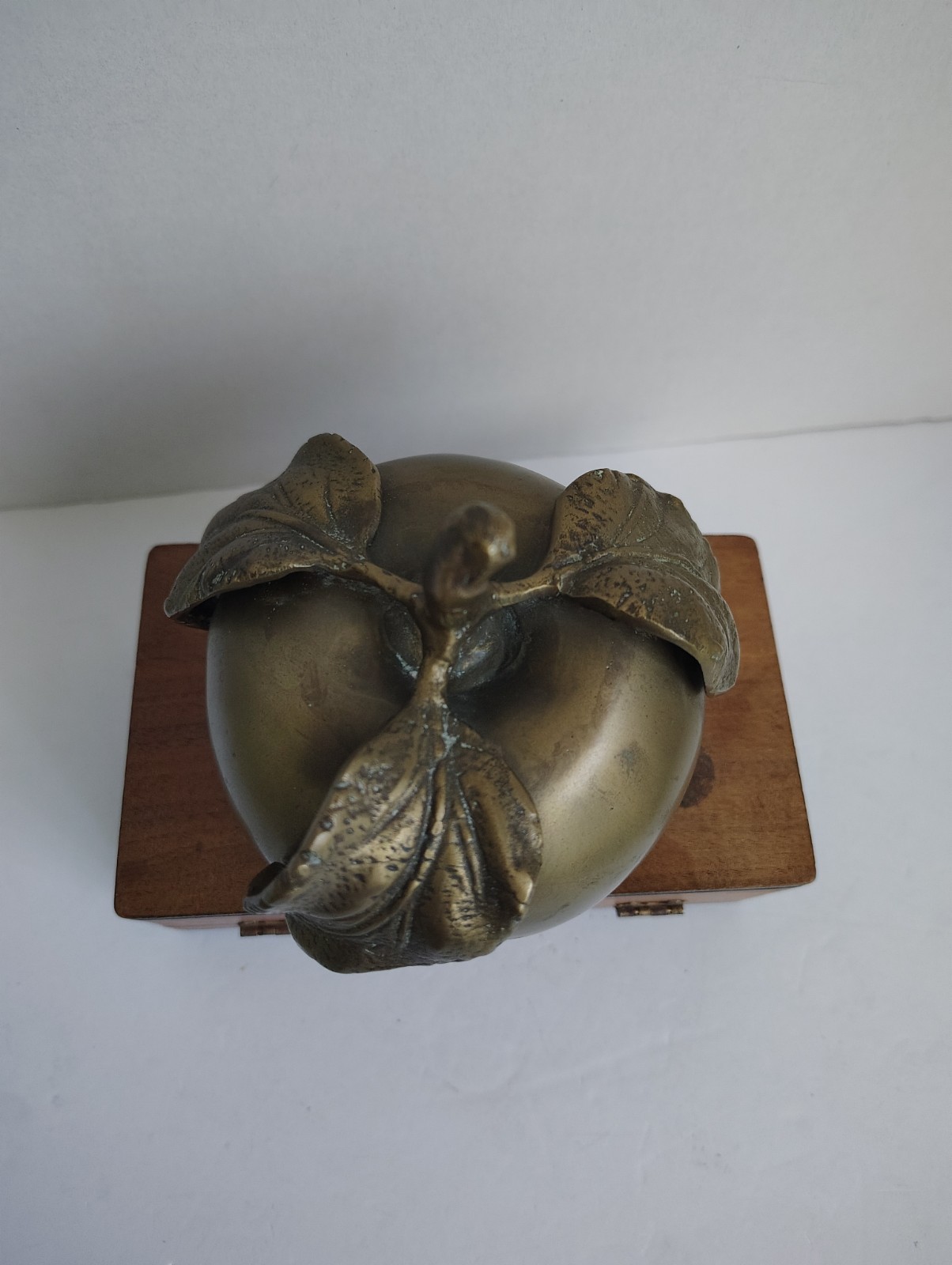 Surrealist Brass Apple Face Figure