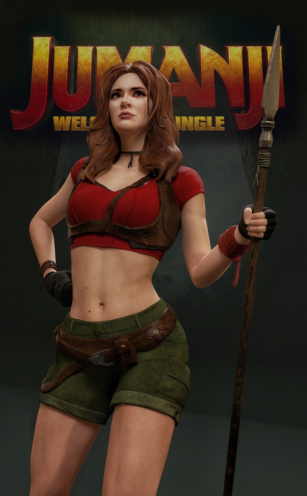 Ruby Roundhouse | Jumanji | 1/6 & 1/4 Scale Resin Kit | Jungle Diorama