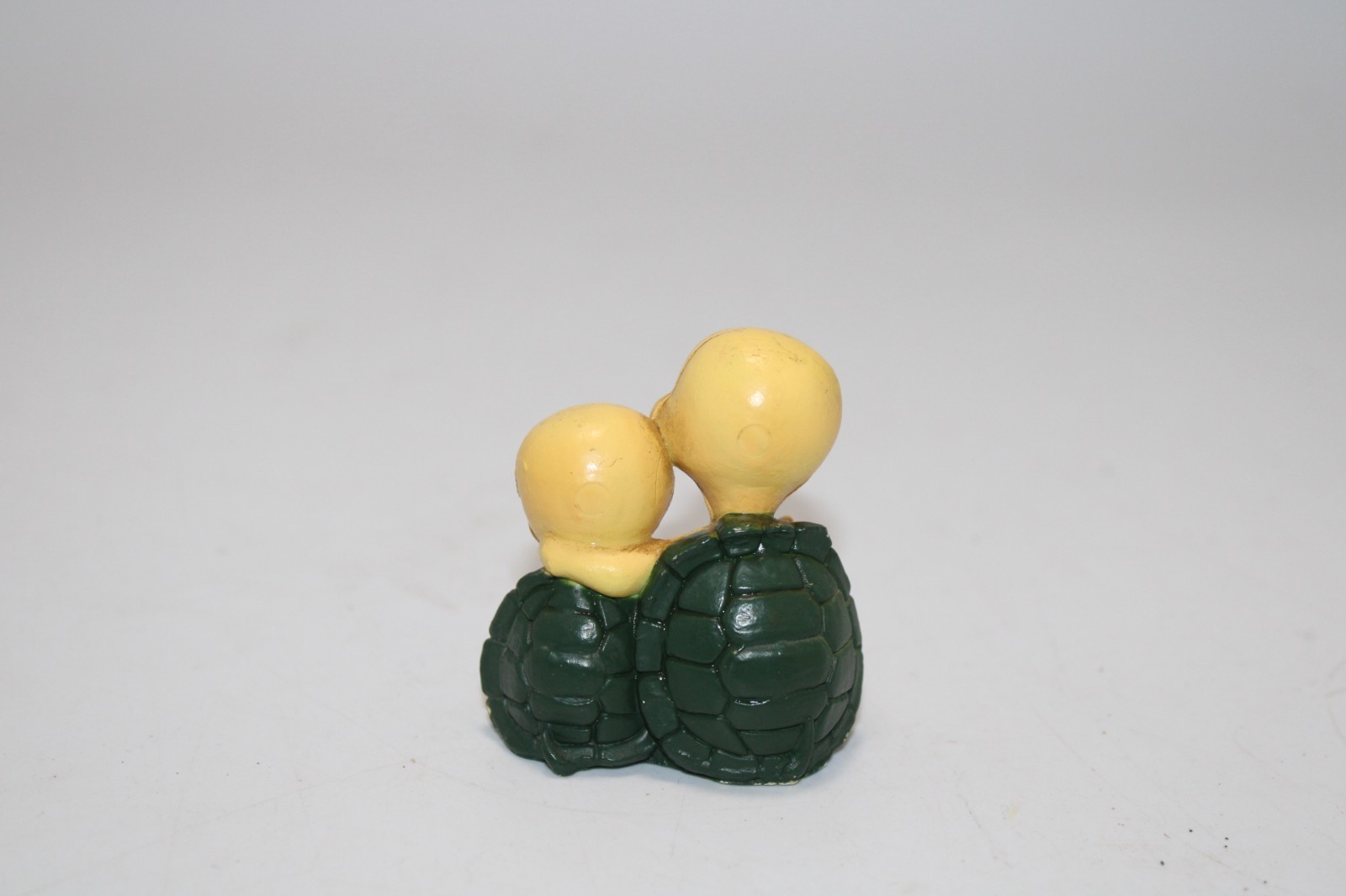 Vintage Hard Molded Plastic Turtles Pair Mother & Child Hallmark Embraced in Hug