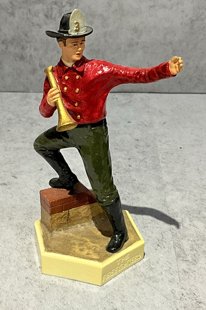 Sebastian Miniatures The Firefighter Collection Set Of 4 Figurines with Stand