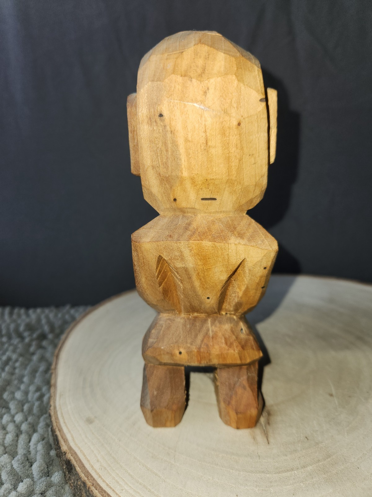 Authentic Cook Islands Tangaroa Fertility Tiki Tekowood Handmade Wood Sculpture