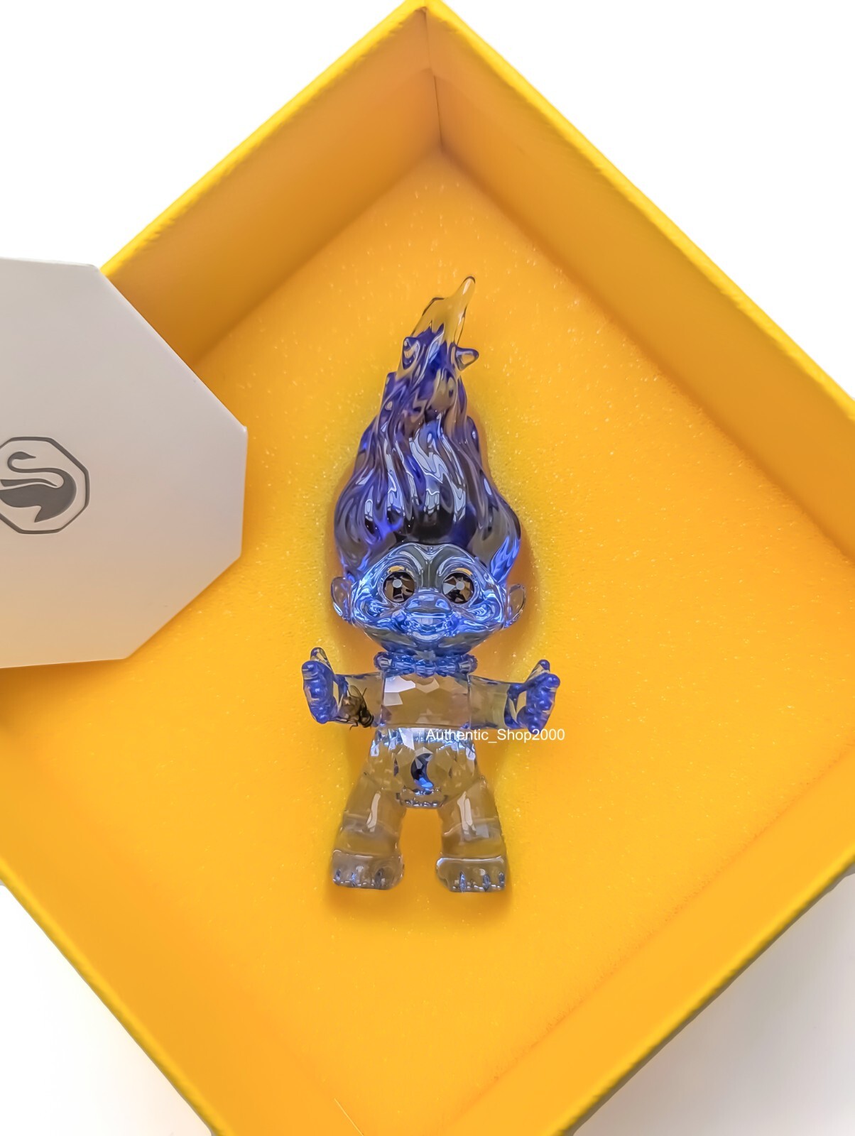 New SWAROVSKI Crystal DreamWorks Good Luck Trolls Blue Troll Figurine 5682655