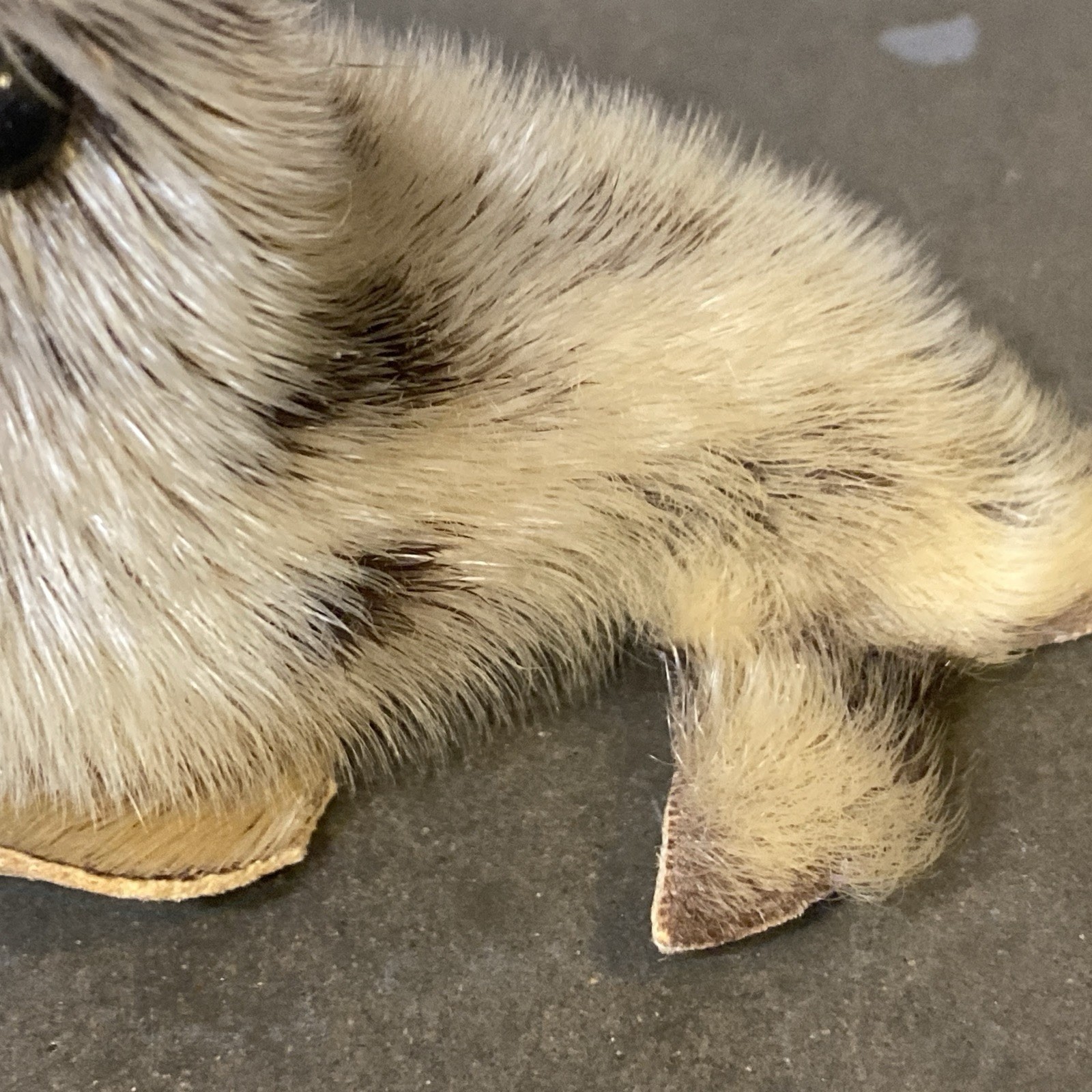 Fur and Leather Walrus Figurine