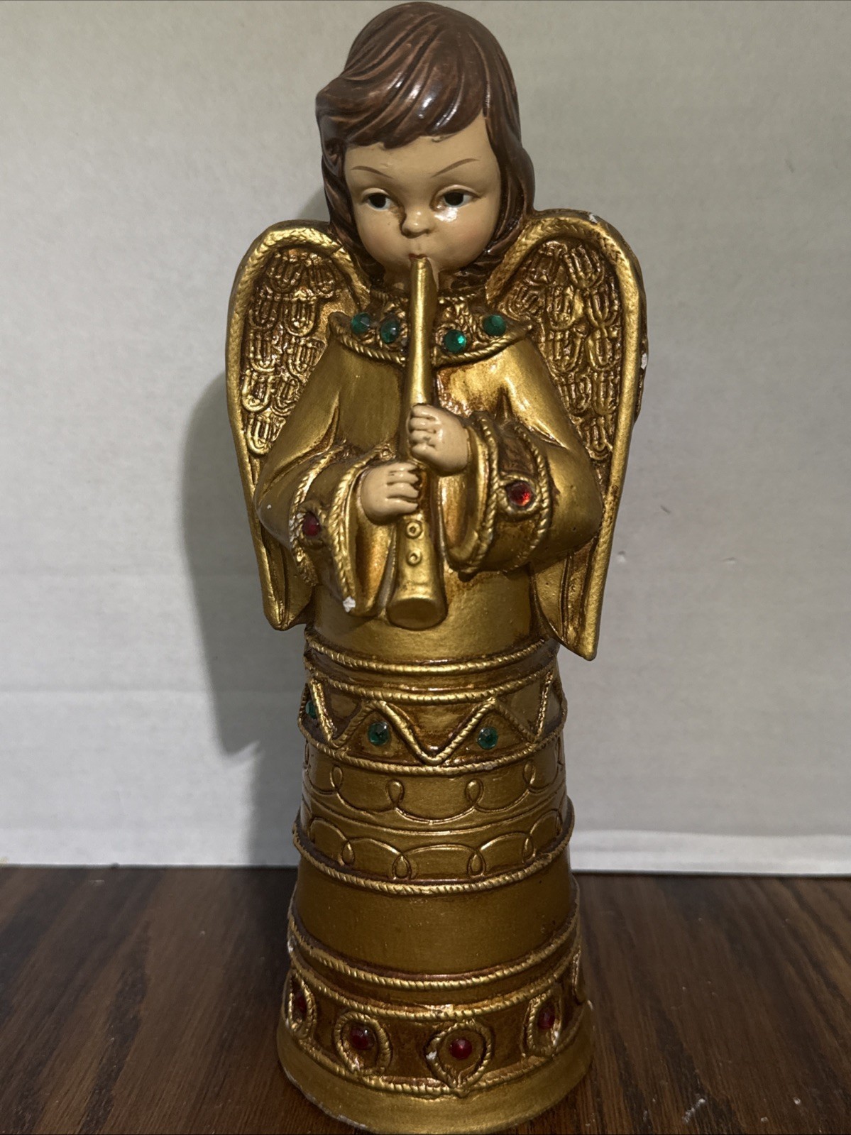 Vintage Gold Hollow Holy Angel Jewels Japan 9.5 “