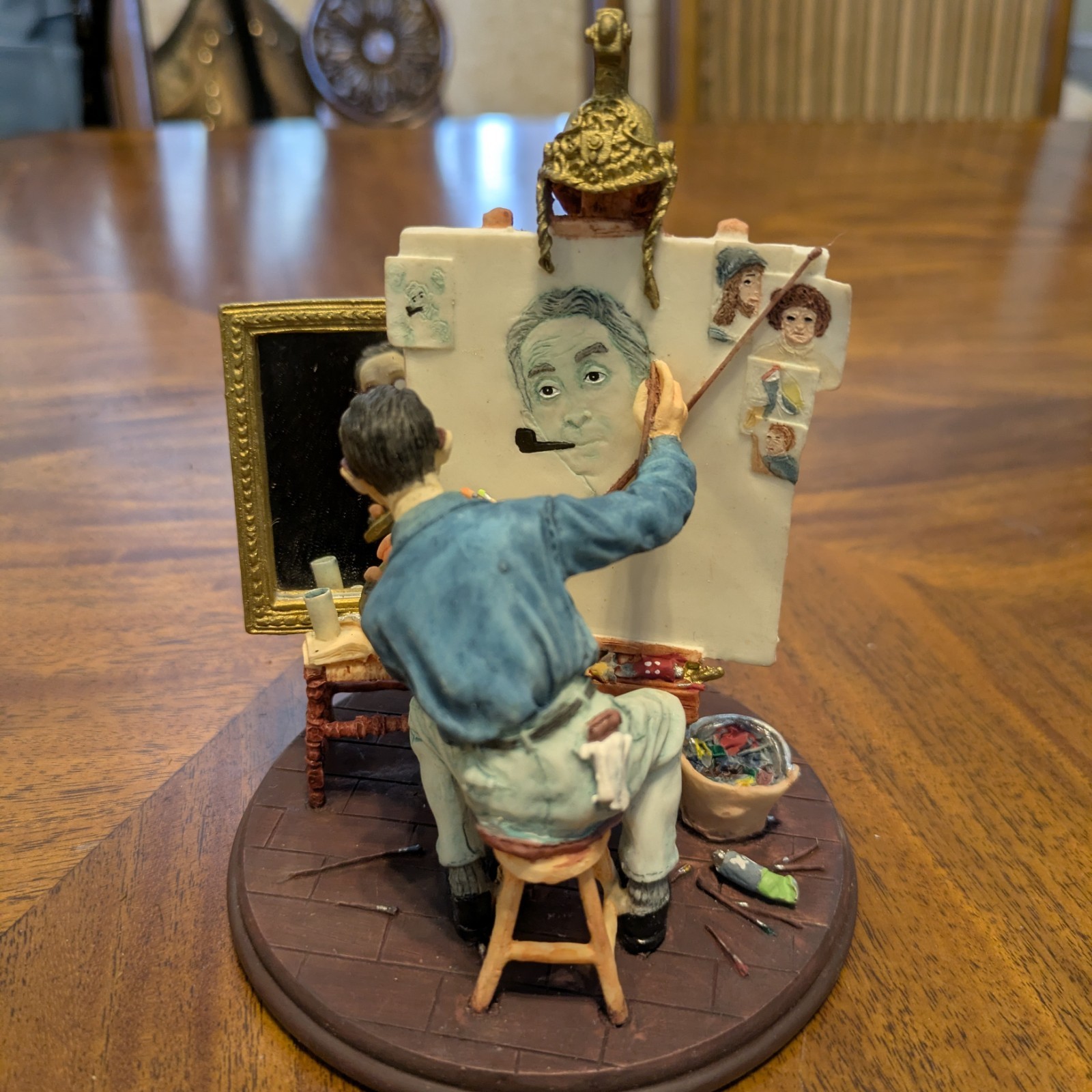 1999 Norman Rockwell “Triple Self-Portrait” Figurine – Dave Grossman Creations