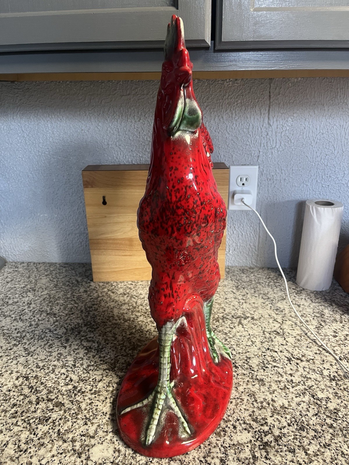 Vintage MCM 20” Royal Haeger Red Rooster Figurine Ceramic Made In USA
