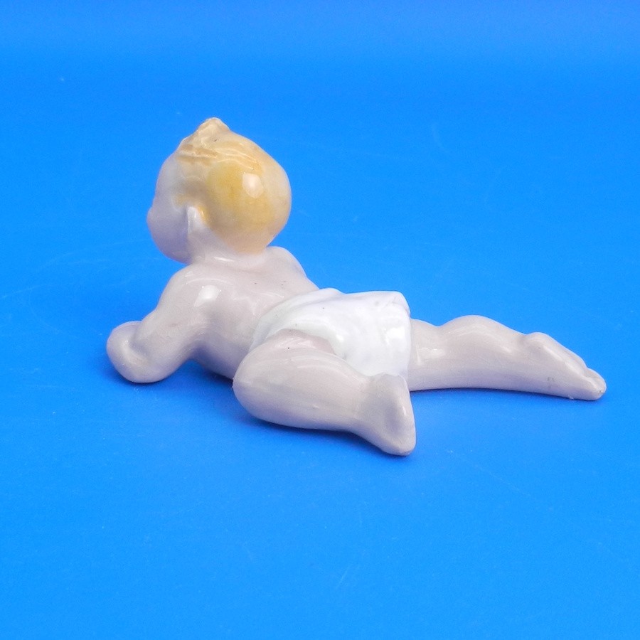 Florence Ceramics BABY CRAWLING Vintage Child Figurine Pasadena VERY RARE!